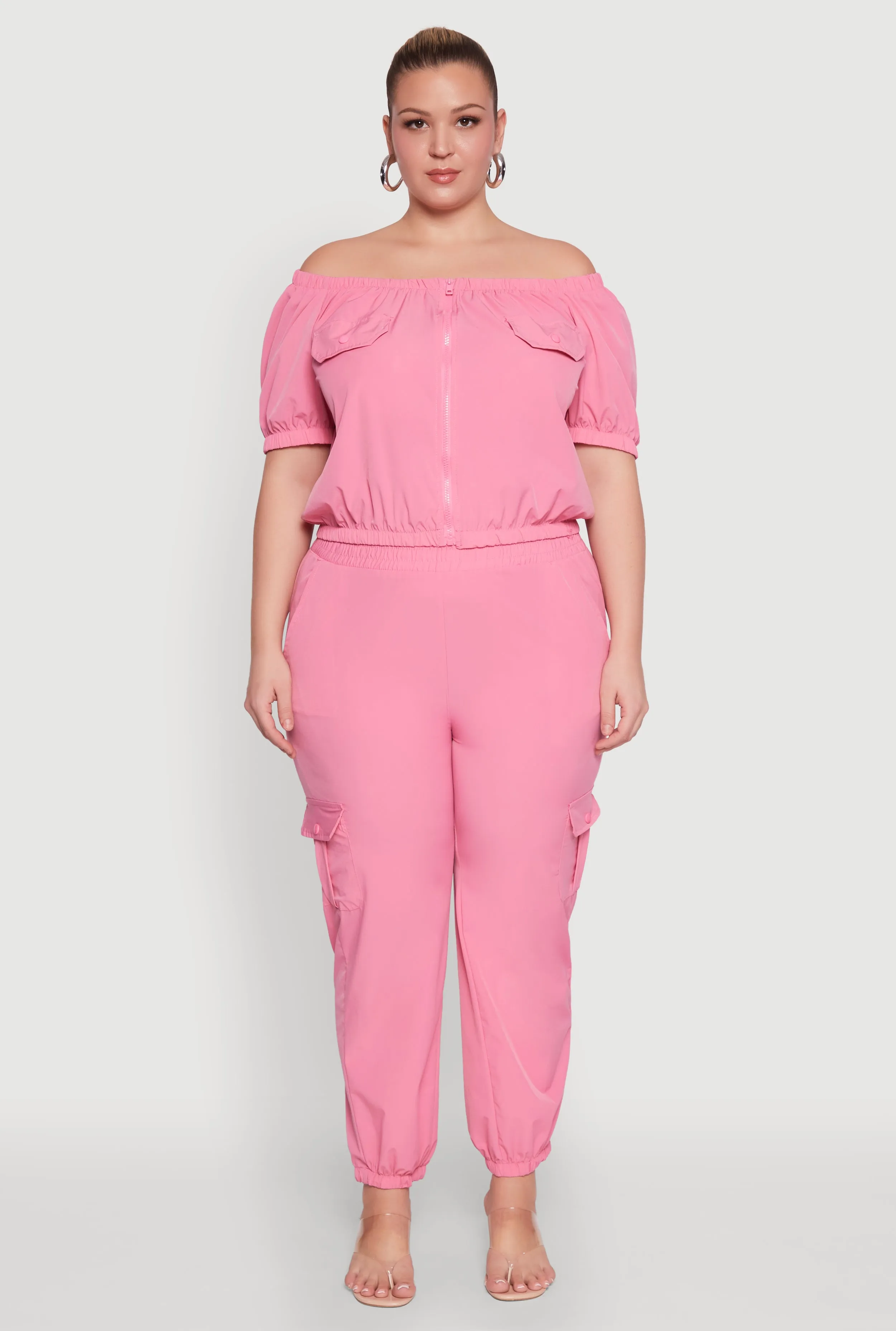 Plus Size Nylon Cargo Joggers sold by Rainbow product image thumbnail 2