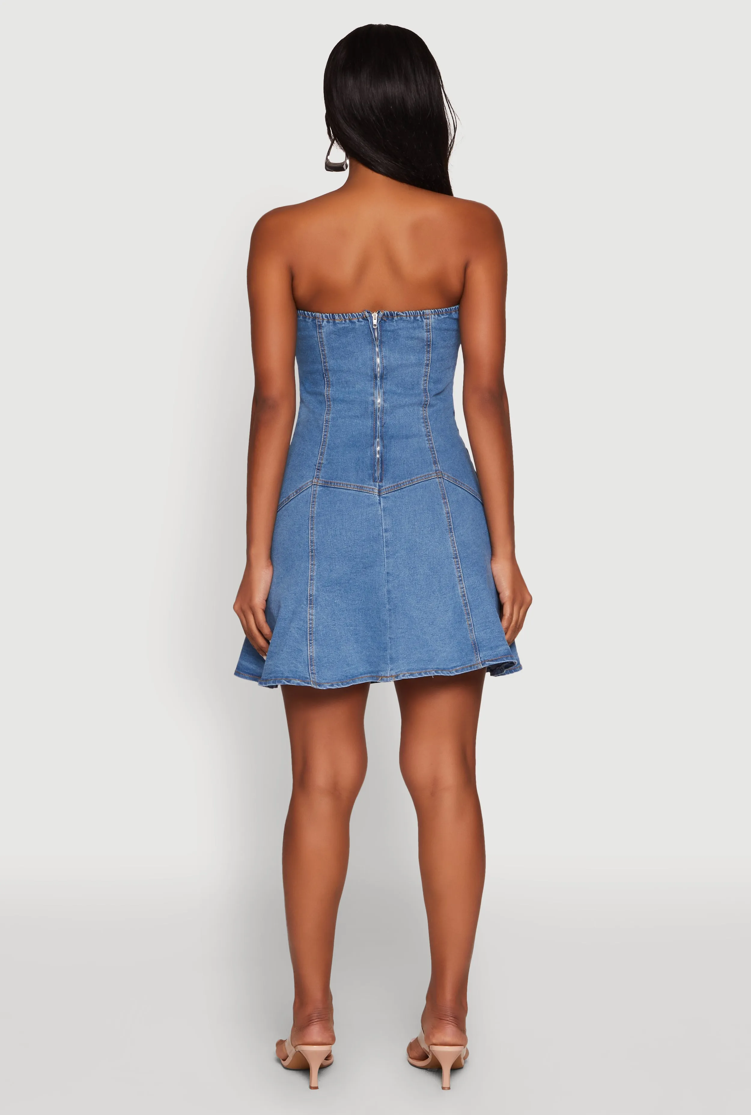 Daisy Strapless Denim Skater Dress sold by Rainbow product image thumbnail 5