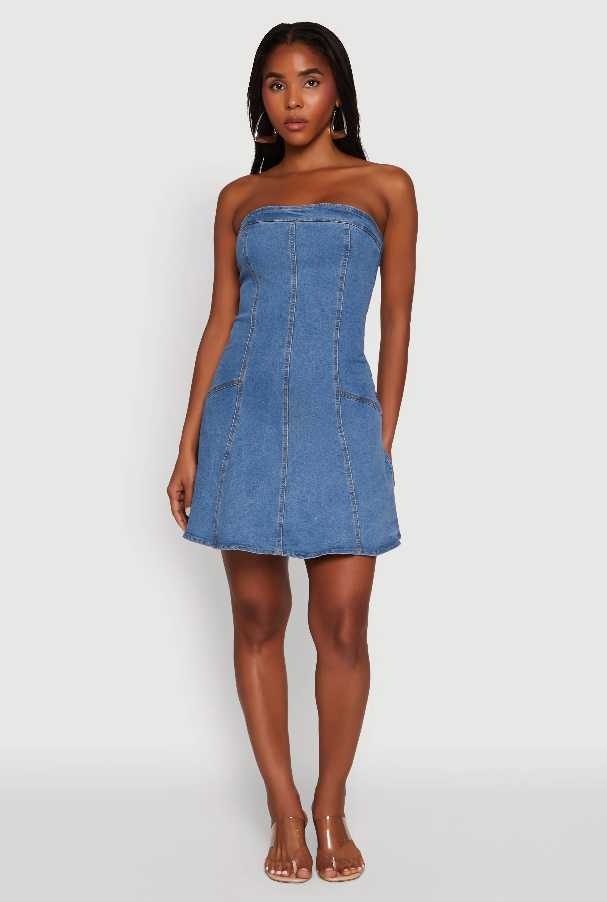 Daisy Strapless Denim Skater Dress sold by Rainbow product image thumbnail 2