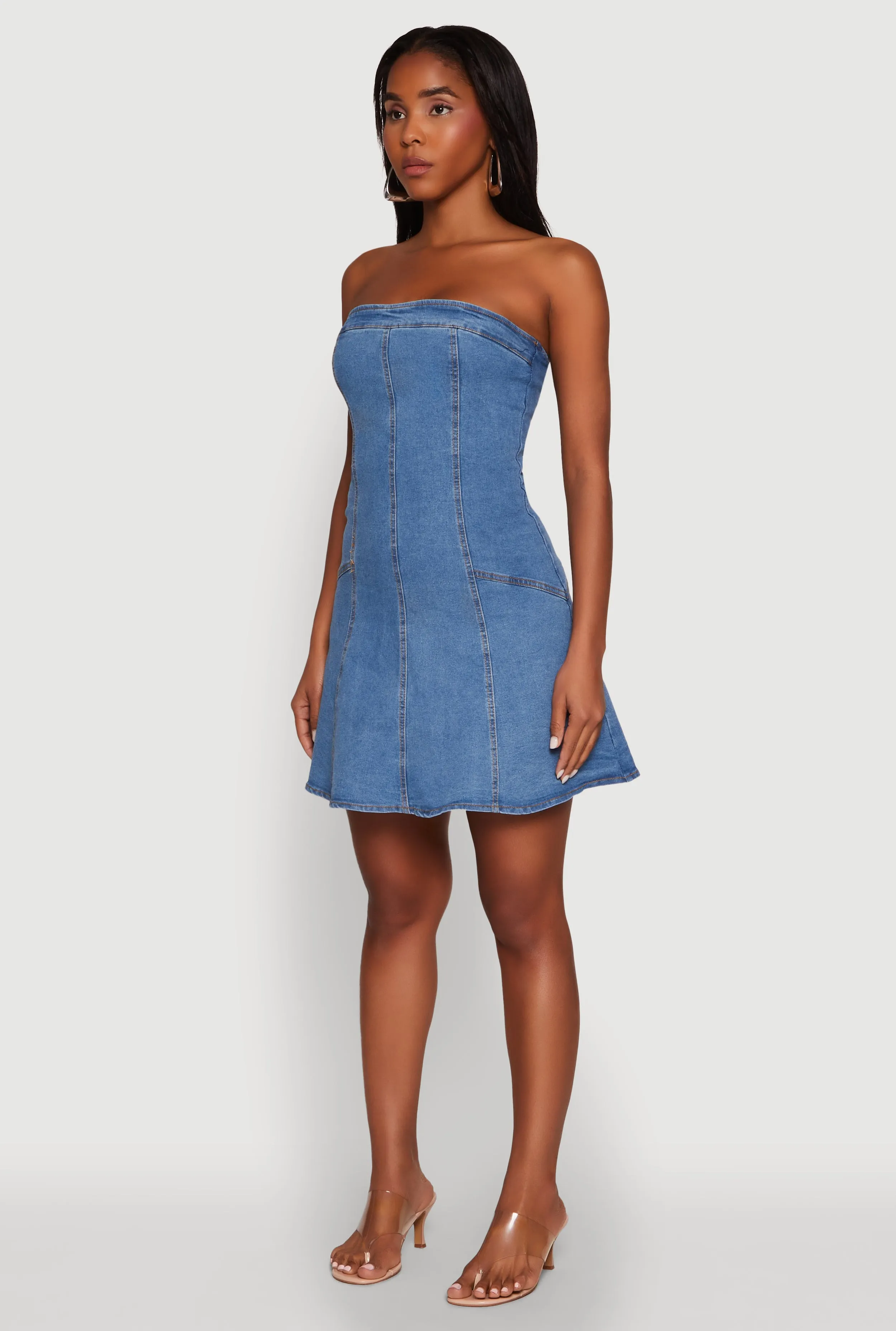Daisy Strapless Denim Skater Dress sold by Rainbow product image thumbnail 3