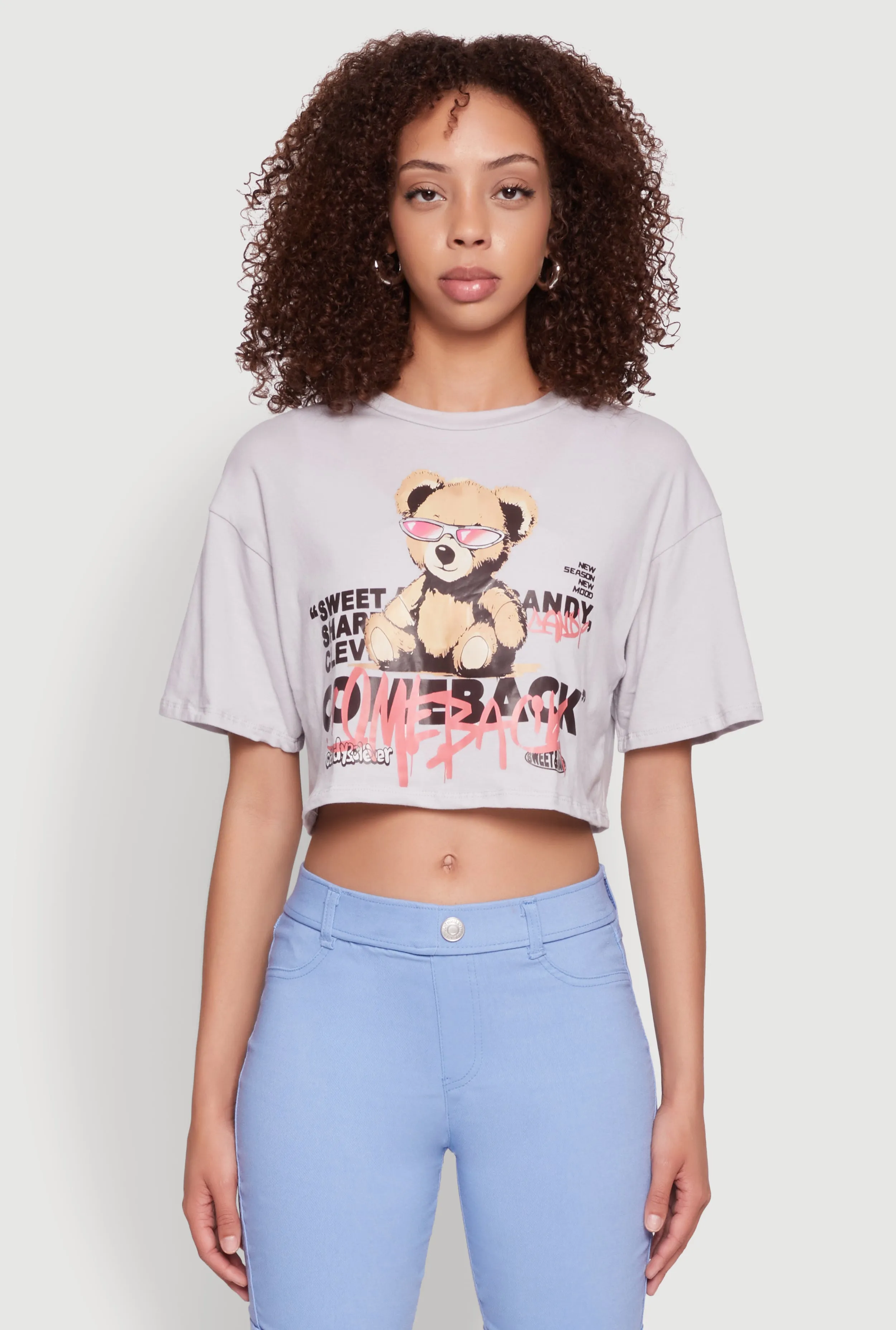 Comeback Bear Graphic Cropped Tee sold by Rainbow product image thumbnail 2