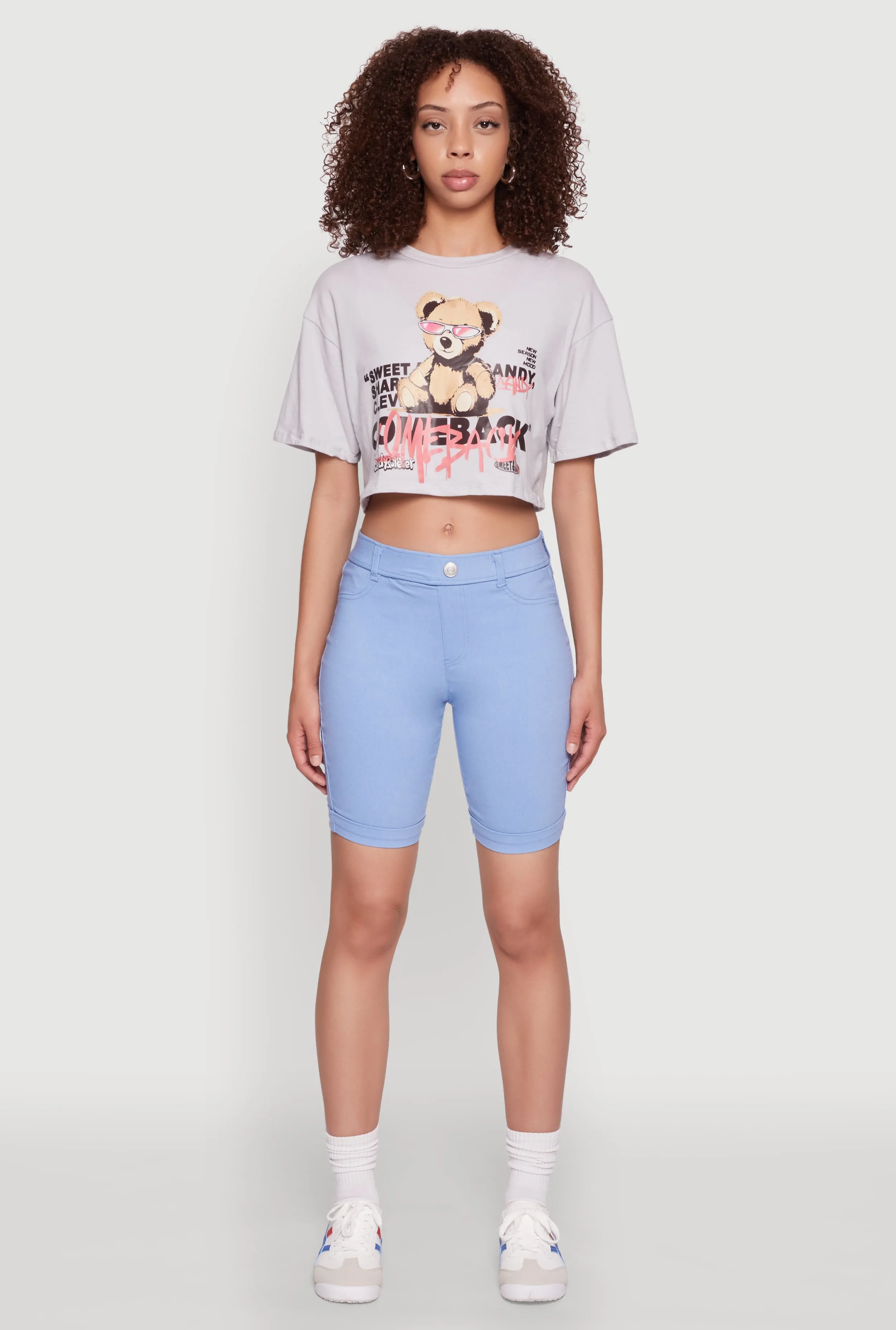 Comeback Bear Graphic Cropped Tee sold by Rainbow product image thumbnail 3
