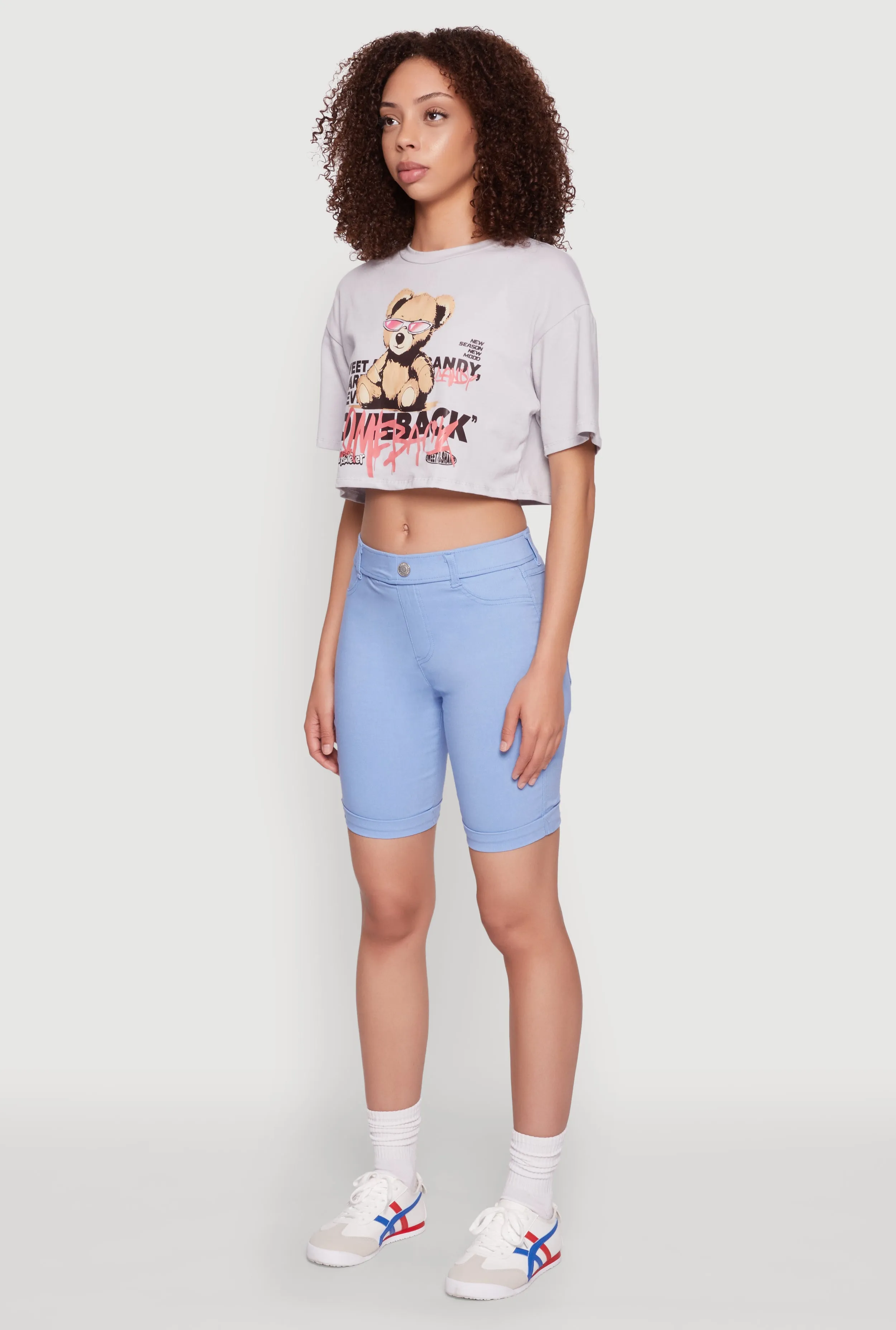 Comeback Bear Graphic Cropped Tee sold by Rainbow product image thumbnail 5