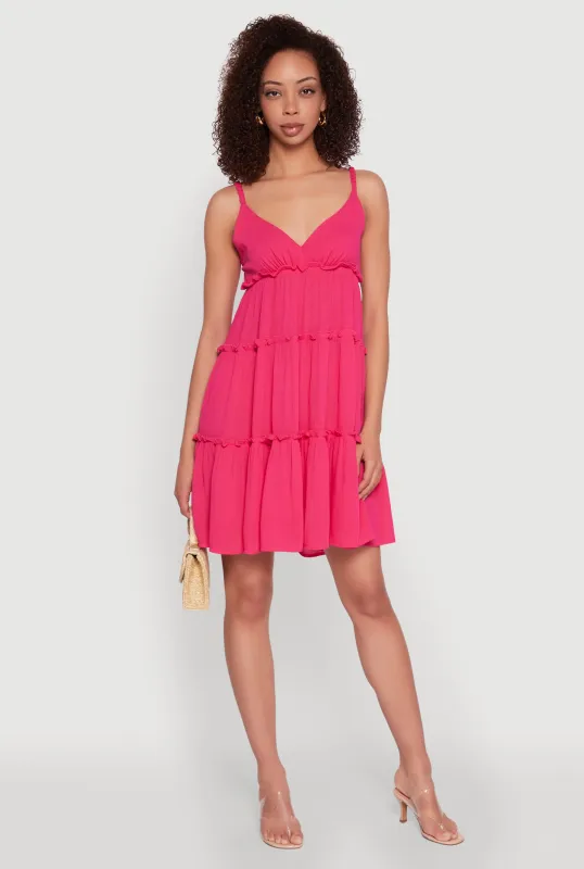 Gauze Knit Cami Tiered Dress sold by Rainbow