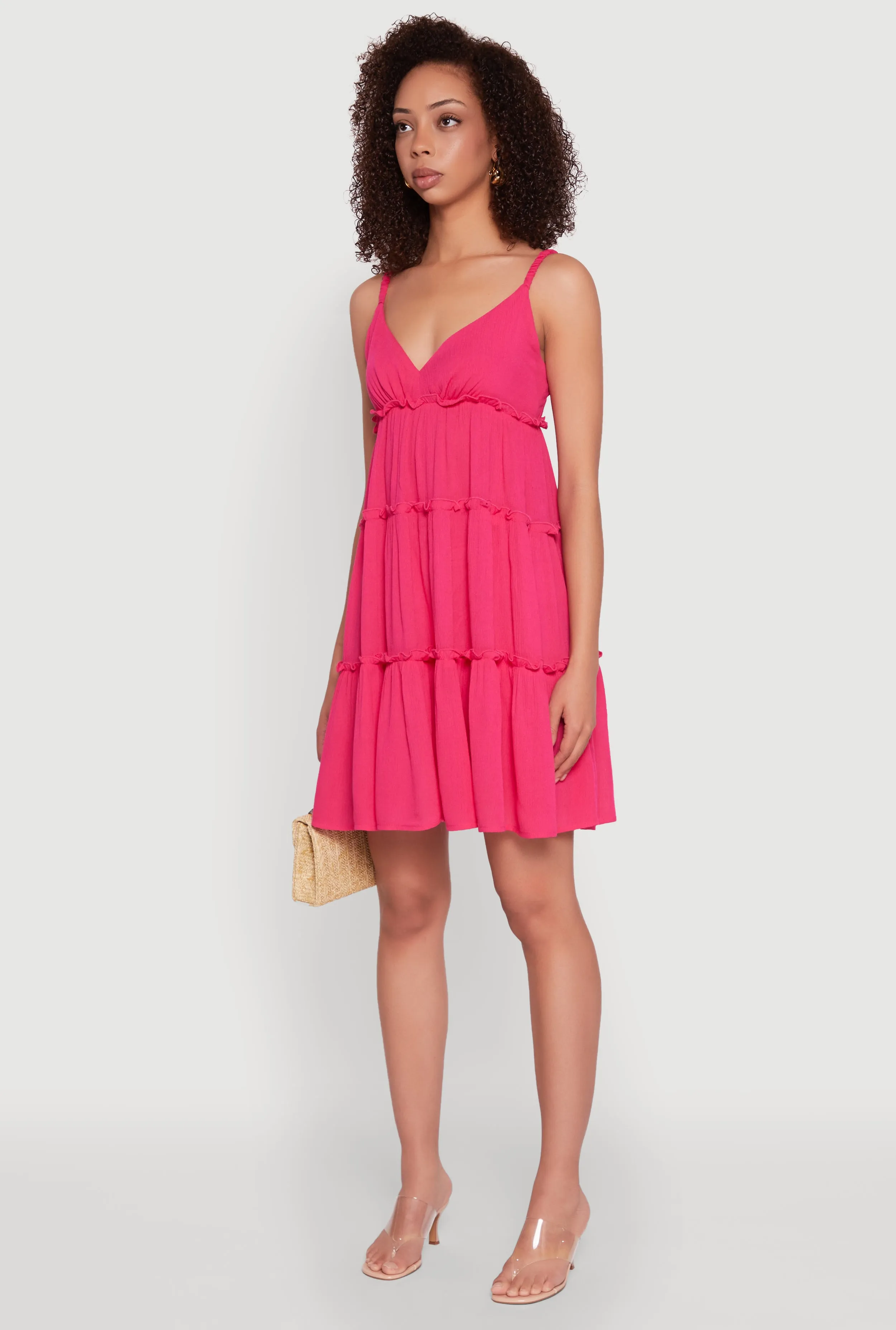 Gauze Knit Cami Tiered Dress sold by Rainbow product image thumbnail 3