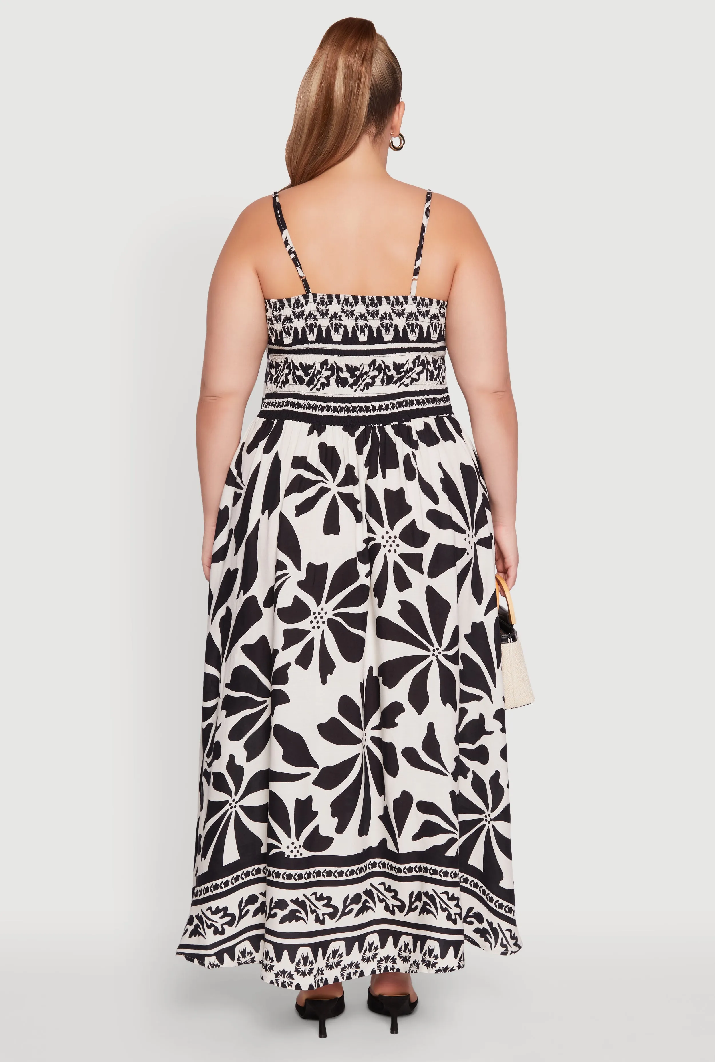 Plus Size Floral Border Print Maxi Dress sold by Rainbow product image thumbnail 5