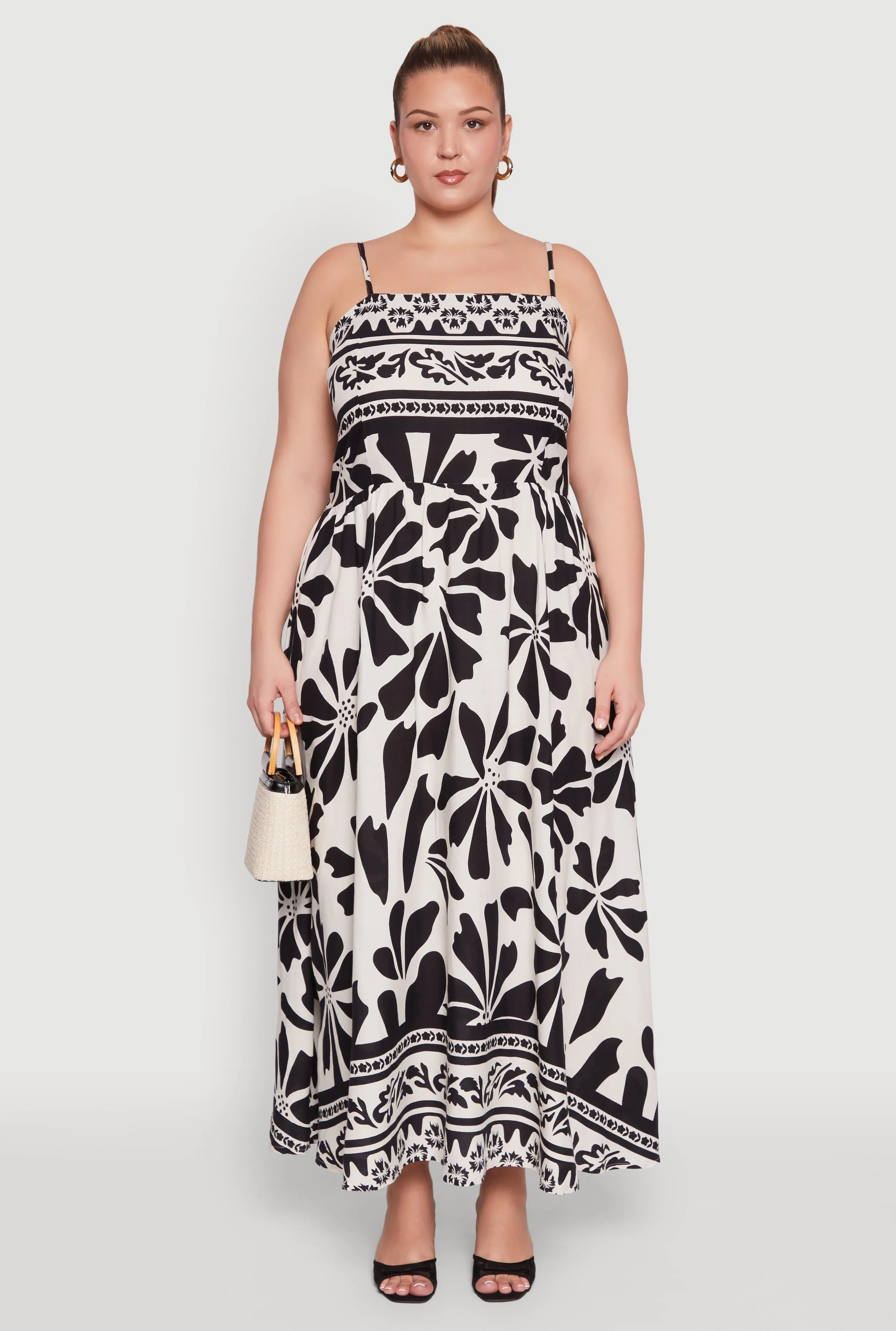 Plus Size Floral Border Print Maxi Dress sold by Rainbow product image thumbnail 2