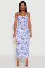 Side Slit Flower Print Cami Maxi Dress sold by Rainbow