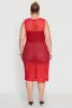 Plus Size Fishnet Side Slit Maxi Cover Up sold by Rainbow
