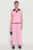 Daisy Contrast Trim Wide Leg Pants sold by Rainbow