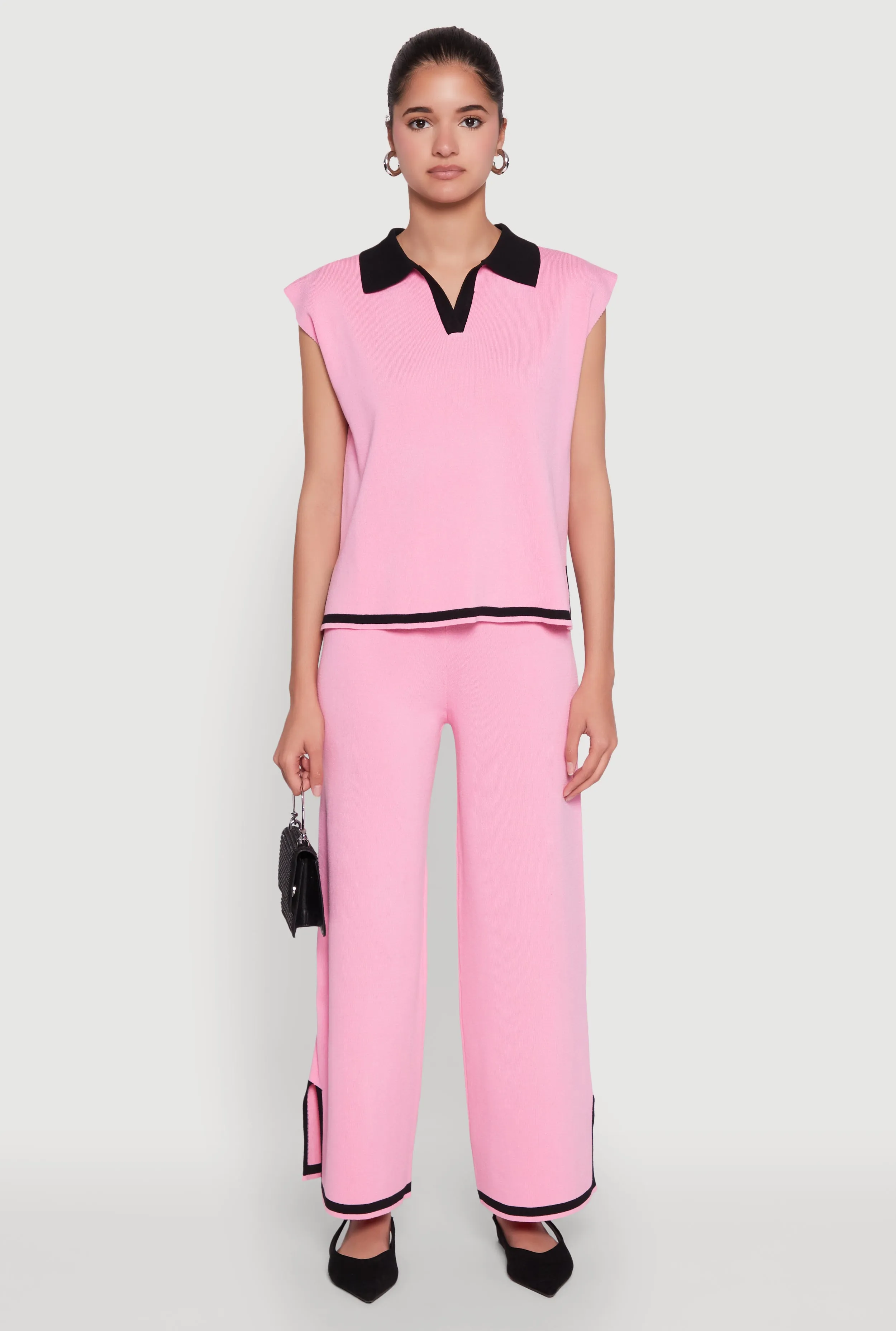 Daisy Contrast Trim Wide Leg Pants sold by Rainbow product image thumbnail 2