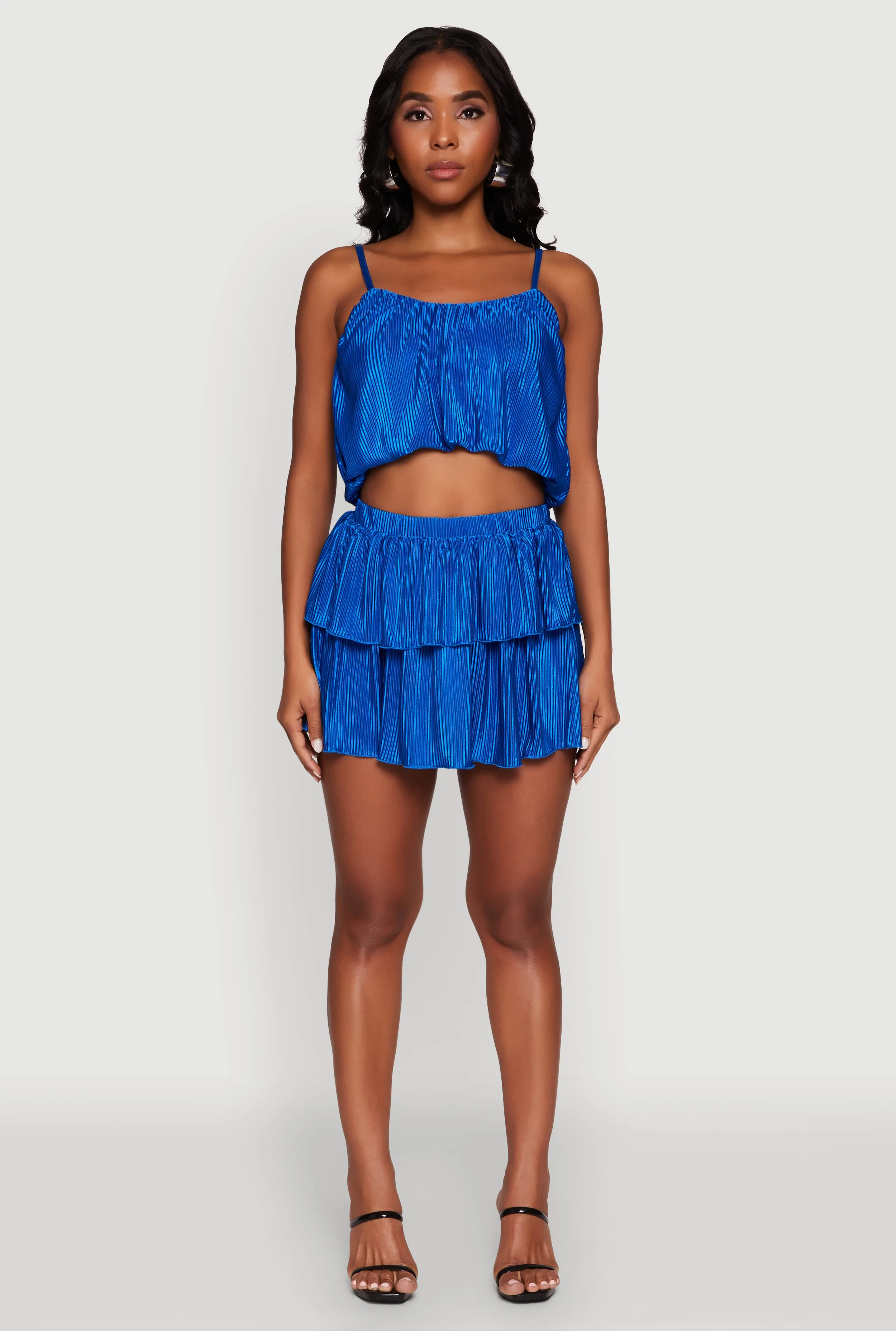 Plisse Tiered Mini Skirt sold by Rainbow product image thumbnail 2