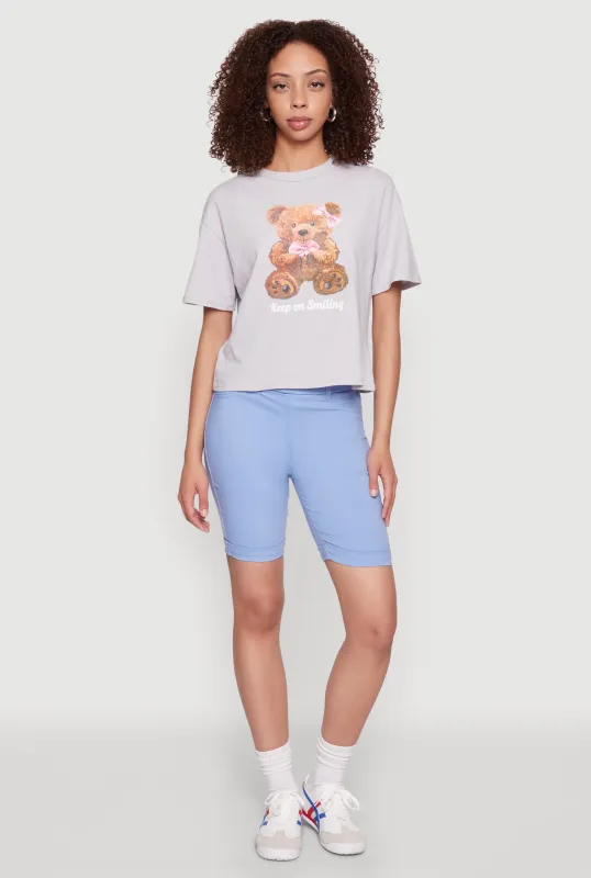 Keep On Smiling Bear Graphic Tee sold by Rainbow