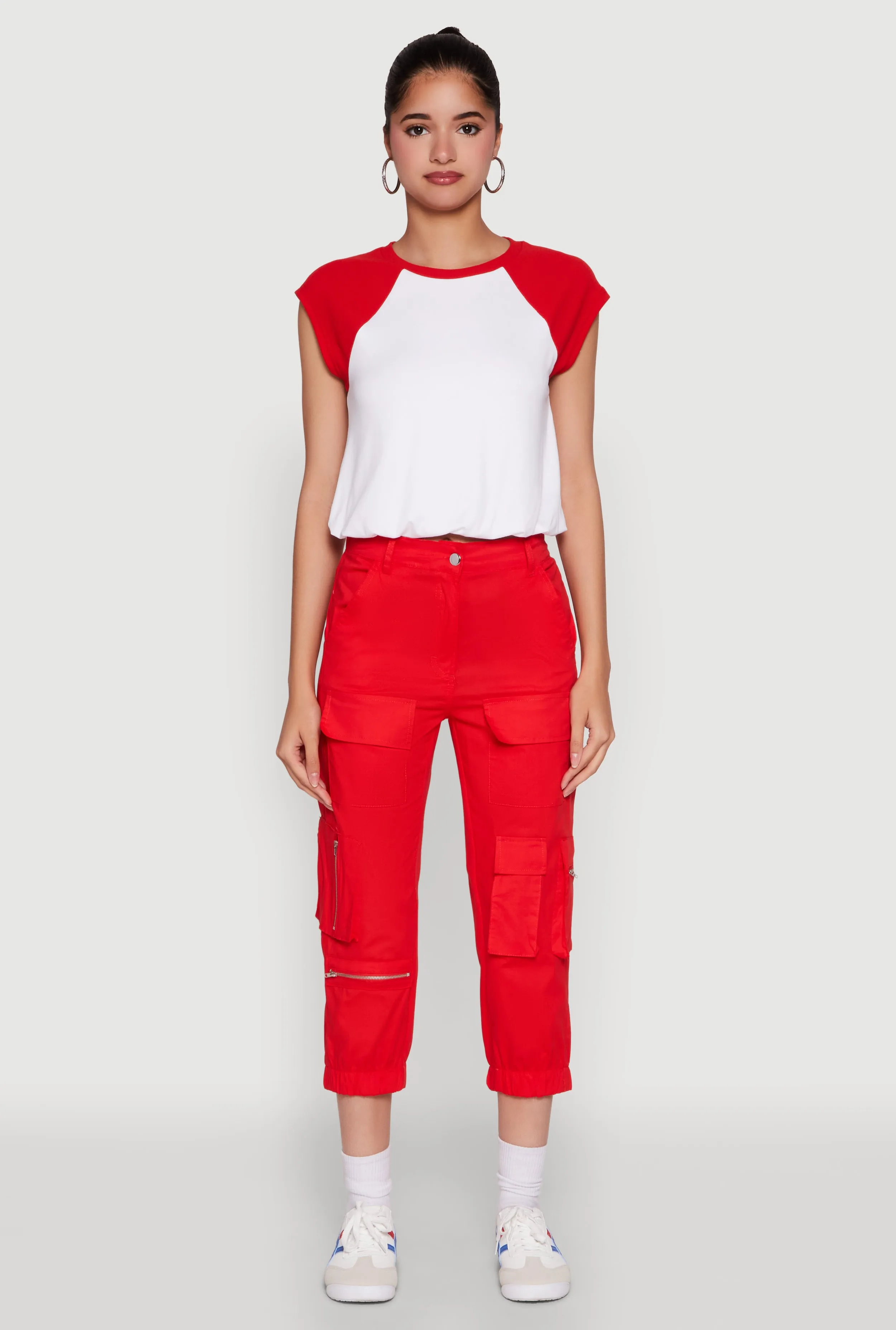 Zip Detail Capri Cargo Pants sold by Rainbow product image thumbnail 2