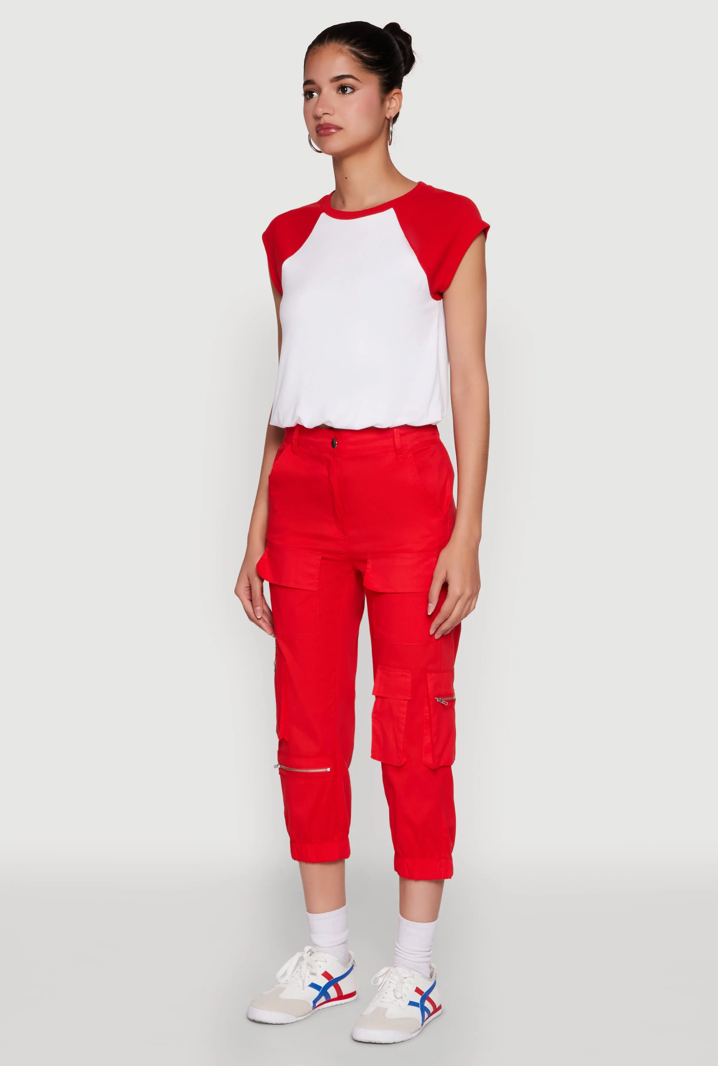 Zip Detail Capri Cargo Pants sold by Rainbow product image thumbnail 3