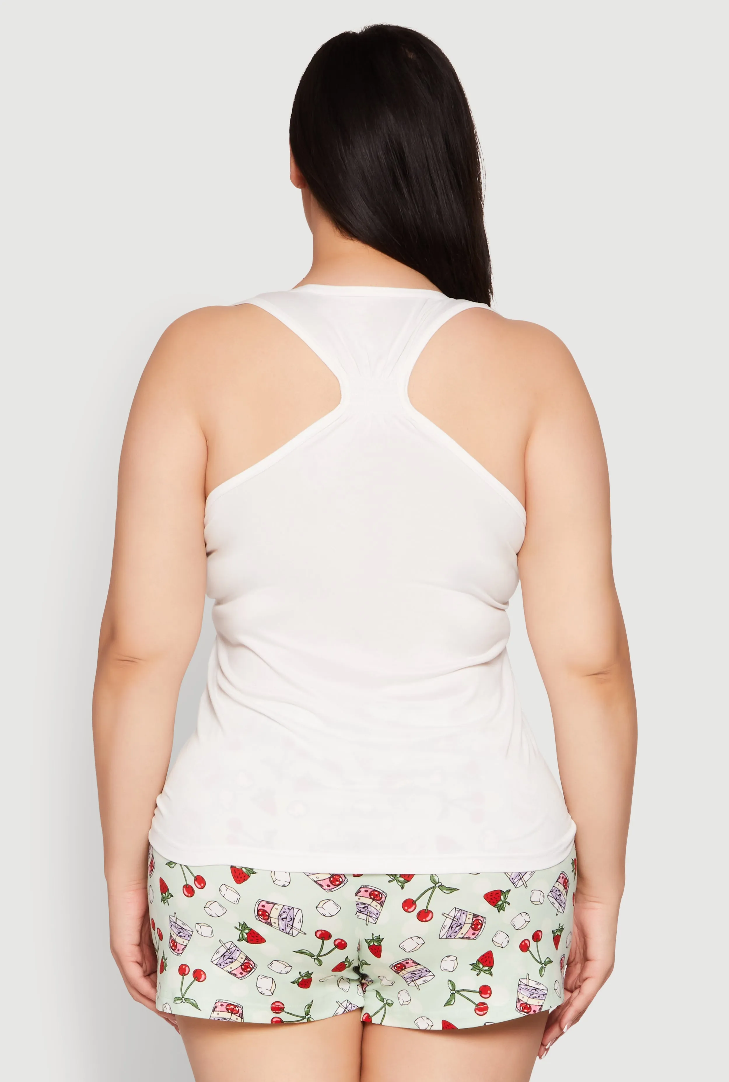 Plus Size Spicy Margs Racerback Pajama Tank Top and Shorts sold by Rainbow product image thumbnail 3