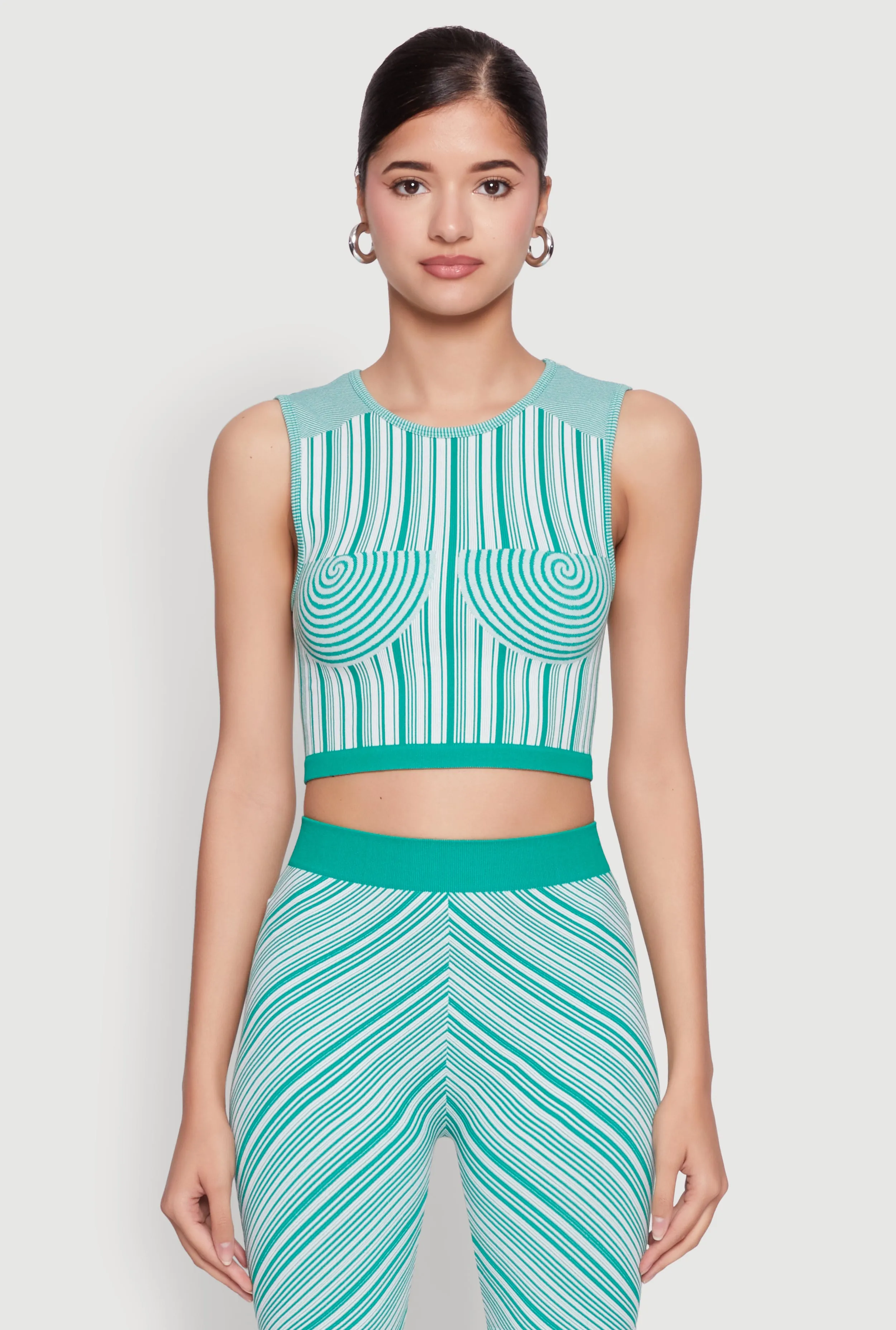 Seamless Patterned Cropped Tank Top sold by Rainbow