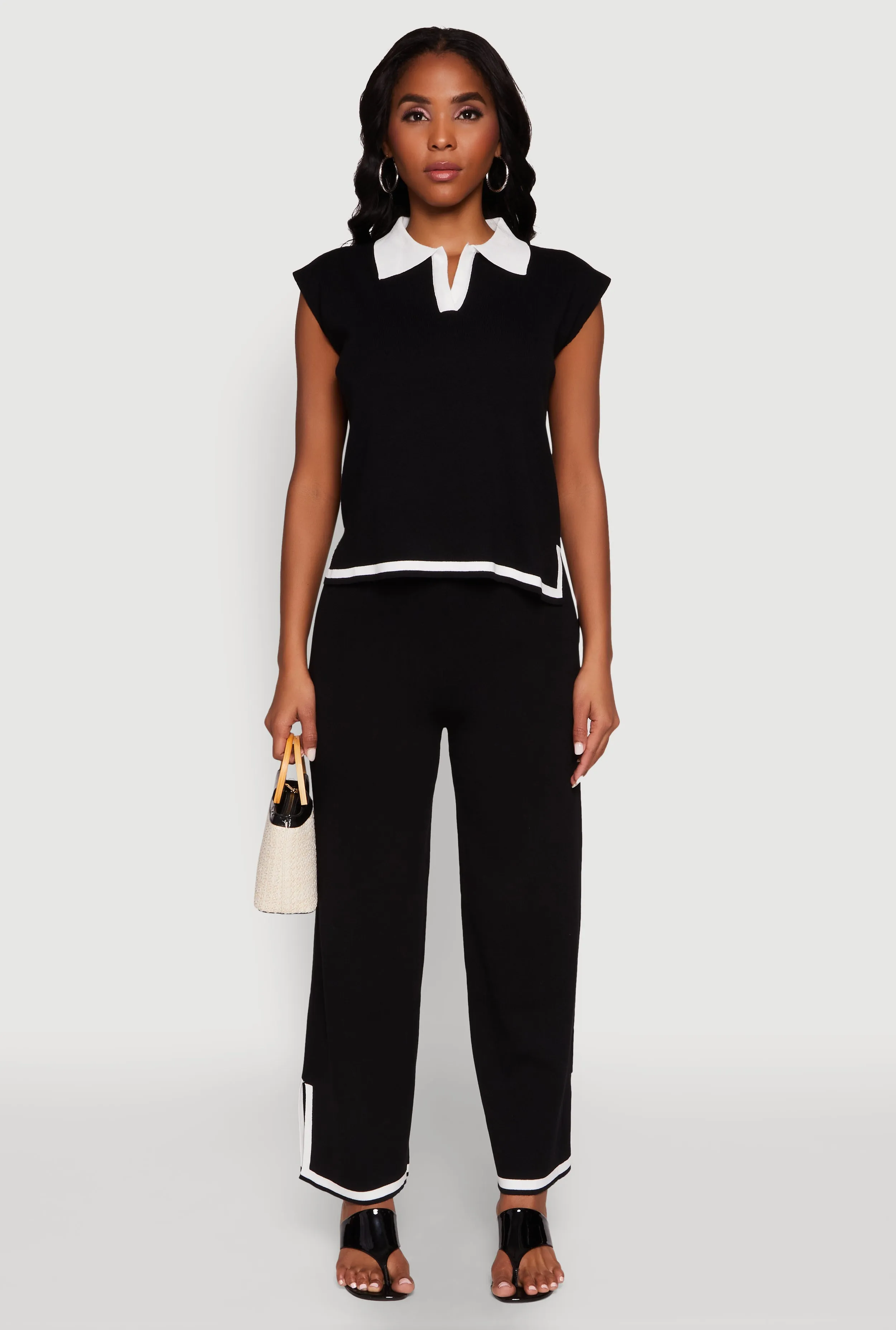 Daisy Contrast Trim Cap Sleeve Blouse sold by Rainbow product image thumbnail 3