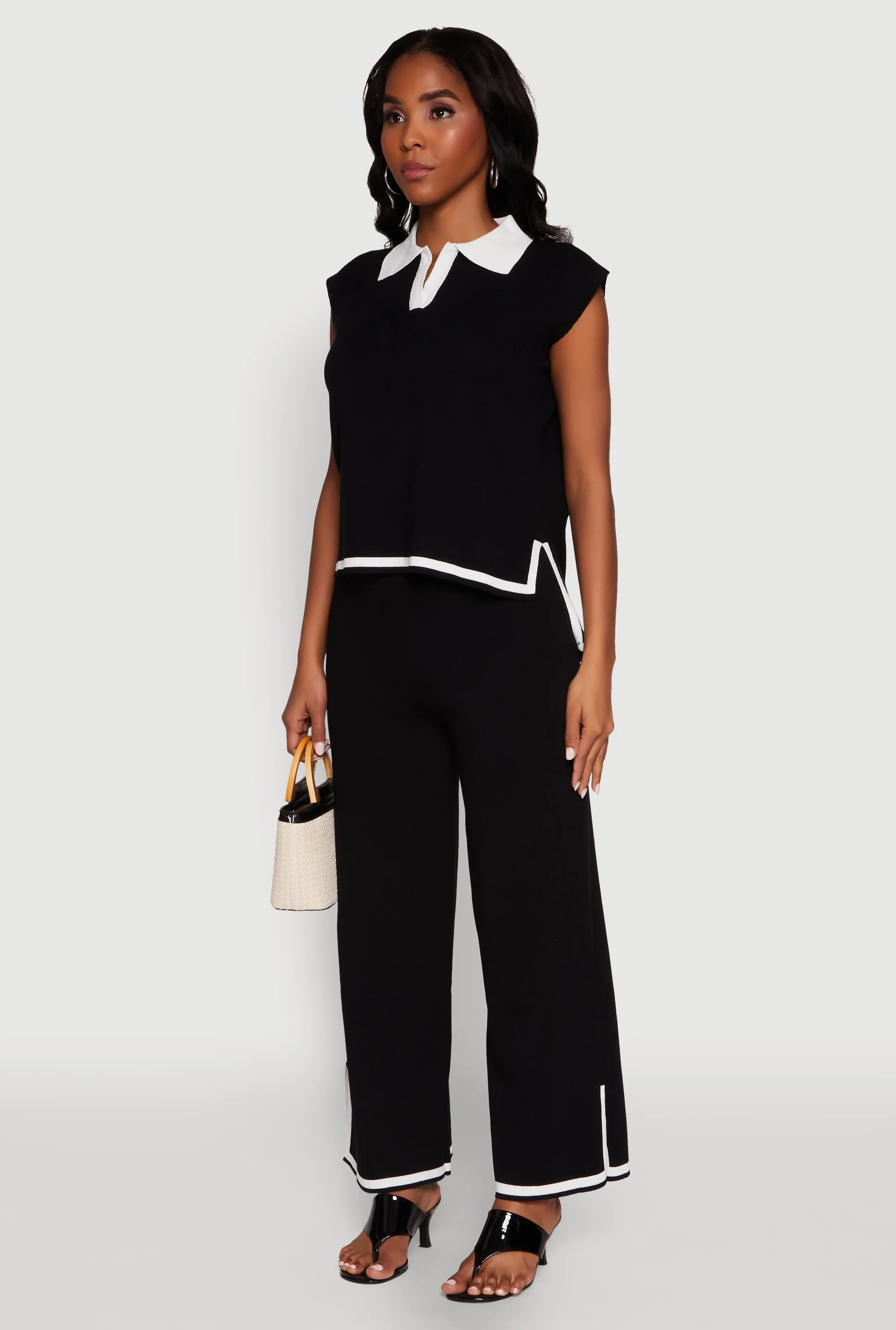 Daisy Contrast Trim Cap Sleeve Blouse sold by Rainbow product image thumbnail 5