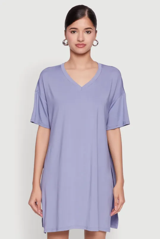Daisy Short Sleeve Side Slit Oversized Tee sold by Rainbow