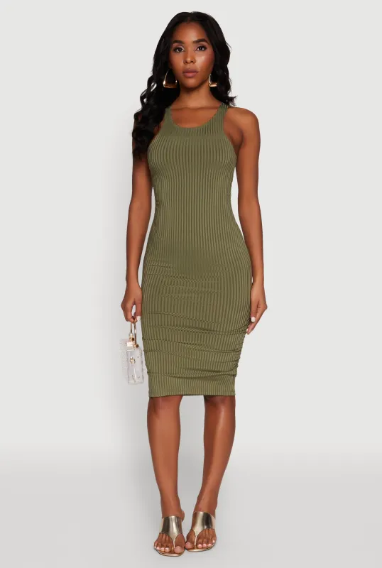 Rib Knit Tank Midi Dress sold by Rainbow