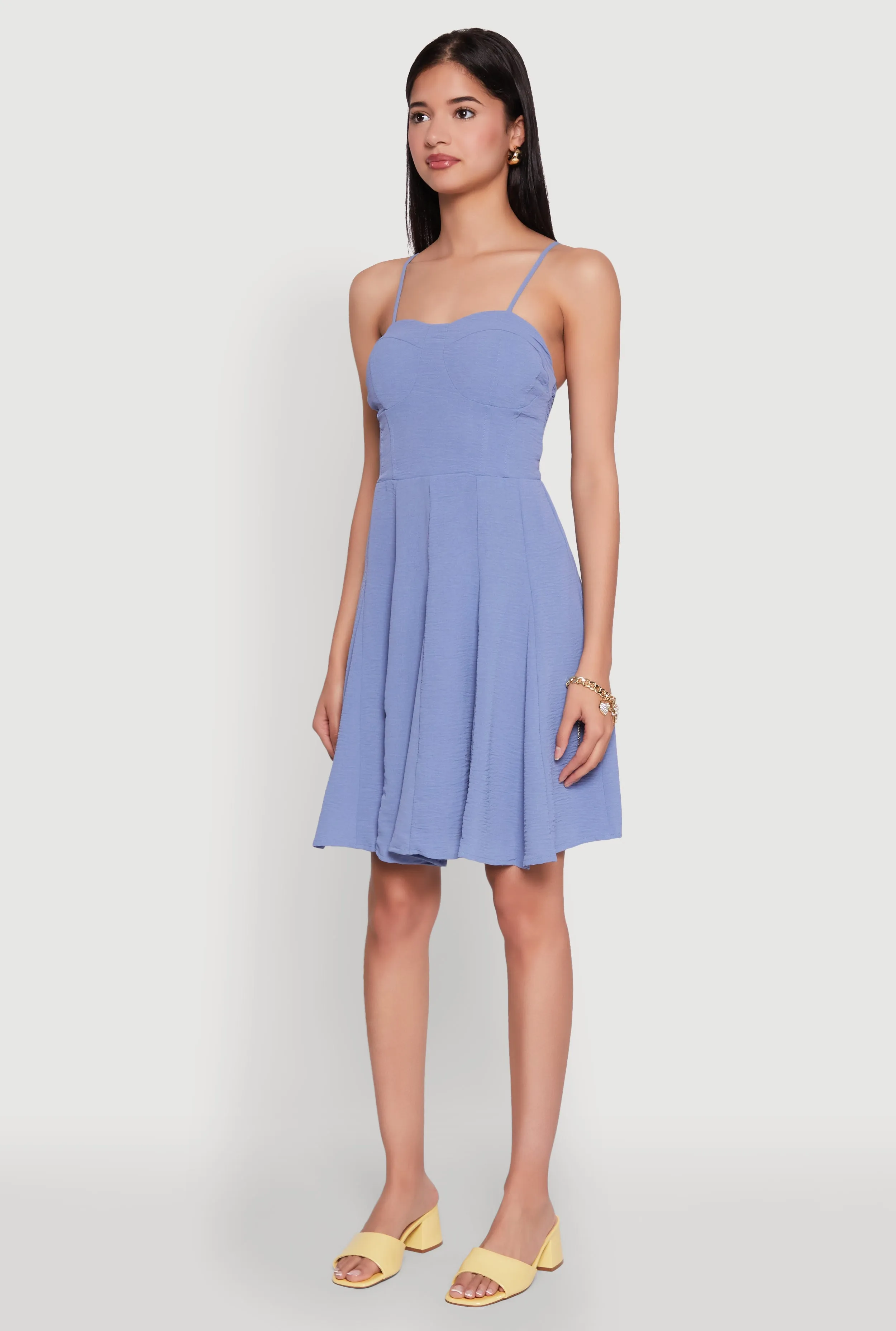 Airy Bustier Pleated Skater Dress sold by Rainbow product image thumbnail 3