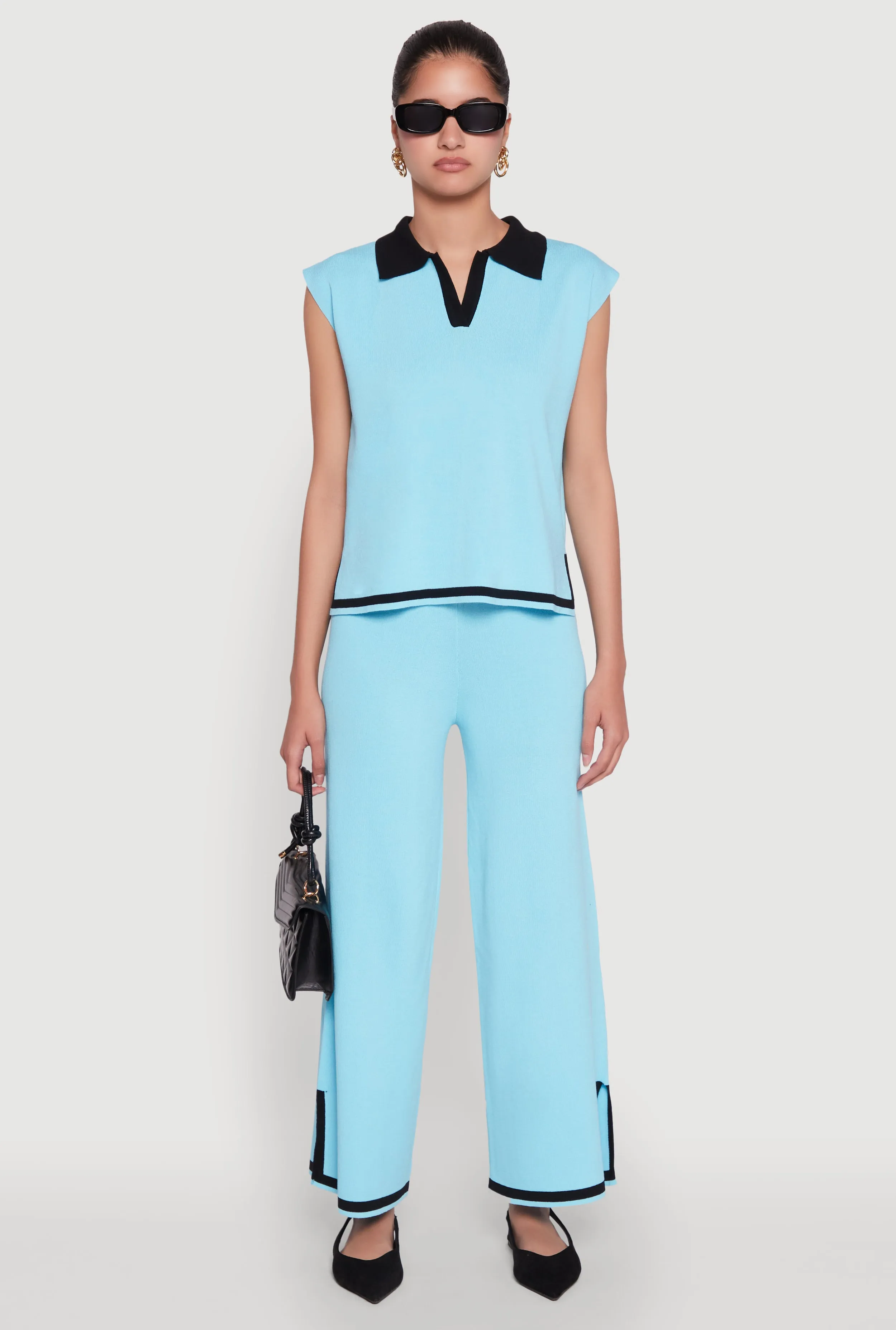 Daisy Contrast Trim Cap Sleeve Blouse sold by Rainbow product image thumbnail 2