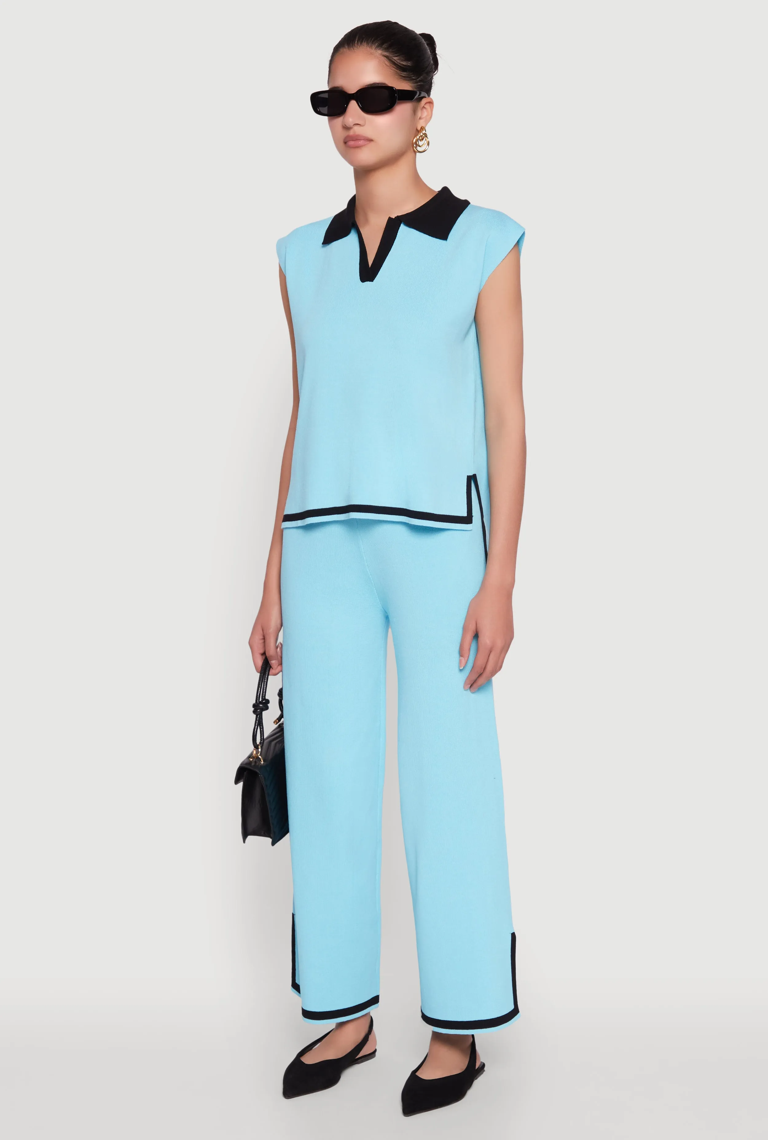 Daisy Contrast Trim Cap Sleeve Blouse sold by Rainbow product image thumbnail 5