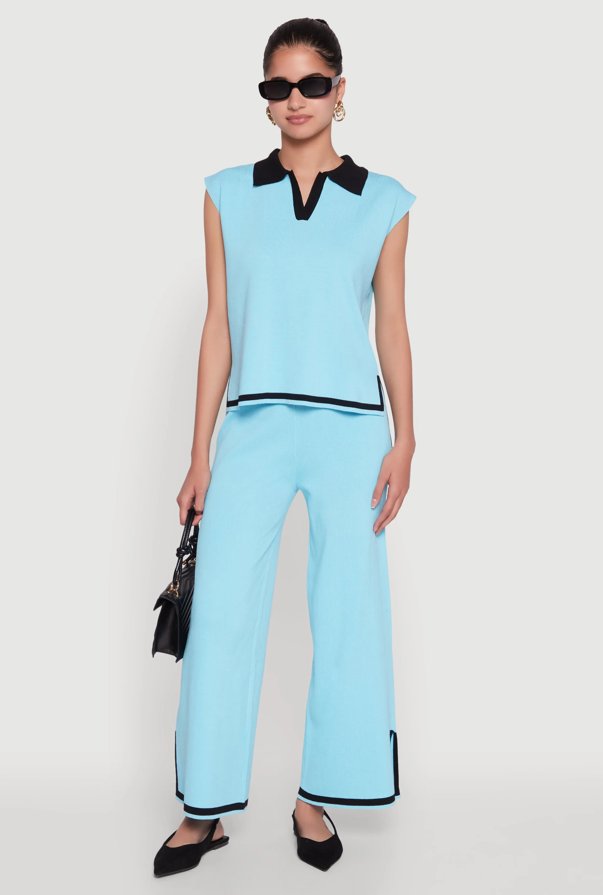 Daisy Contrast Trim Cap Sleeve Blouse sold by Rainbow product image thumbnail 3