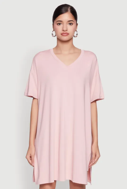 Daisy Short Sleeve Side Slit Oversized Tee sold by Rainbow