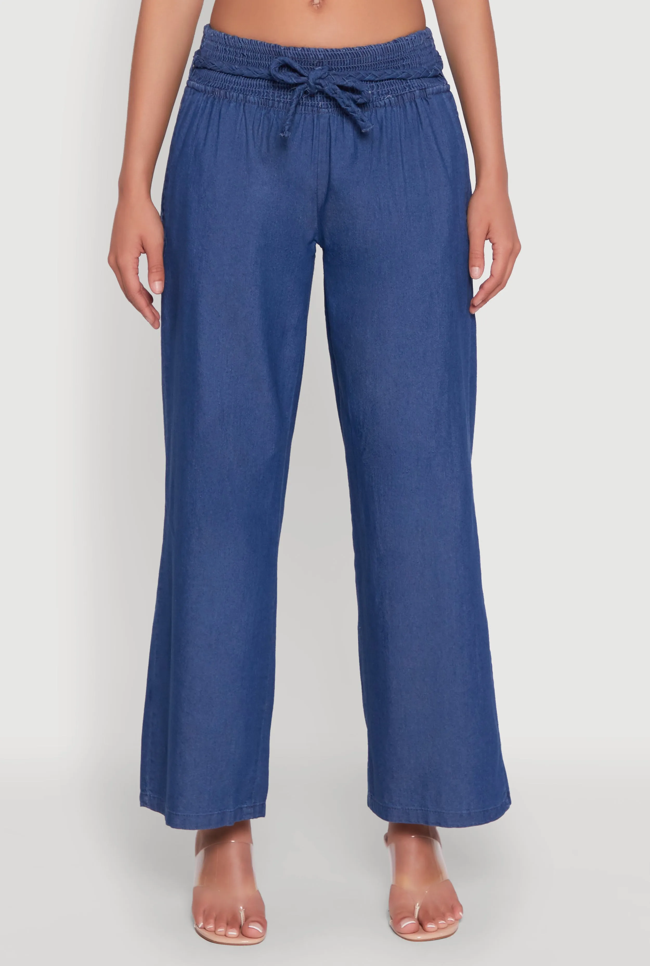 Chambray Tie Waist Belted Pants sold by Rainbow product image thumbnail 5