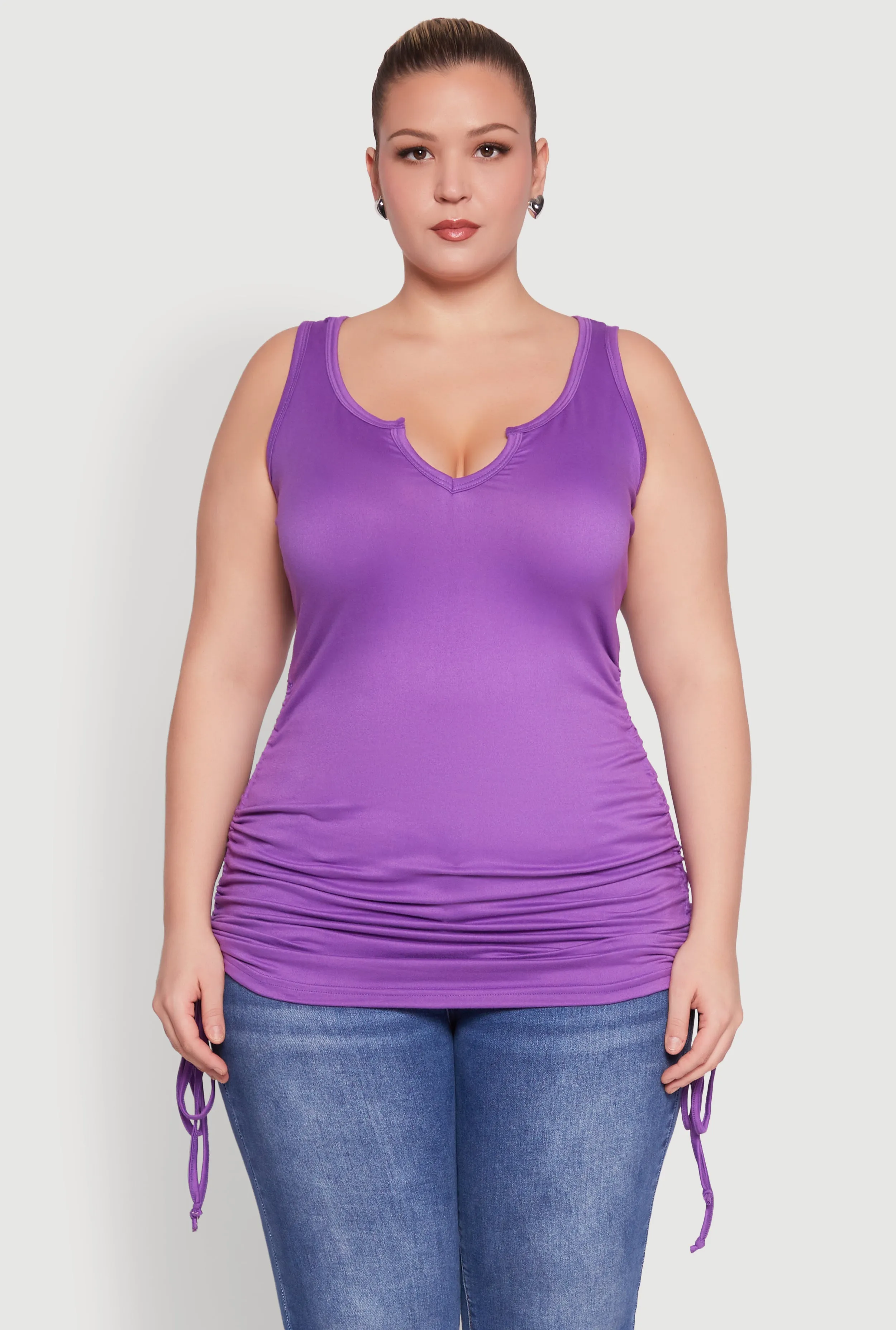Plus Size Drawstring Side Tank Top sold by Rainbow product image thumbnail 2