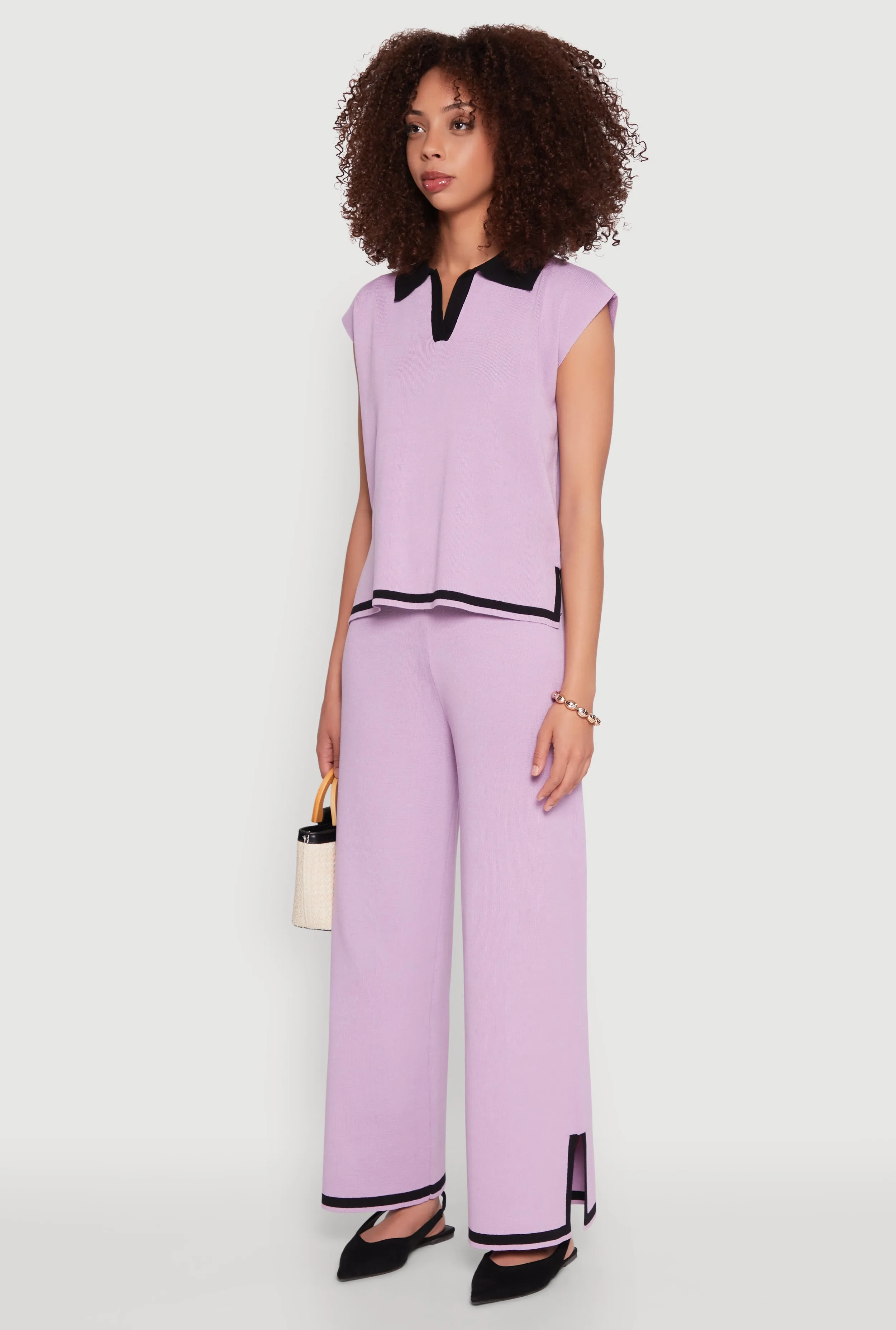 Daisy Contrast Trim Cap Sleeve Blouse sold by Rainbow product image thumbnail 5