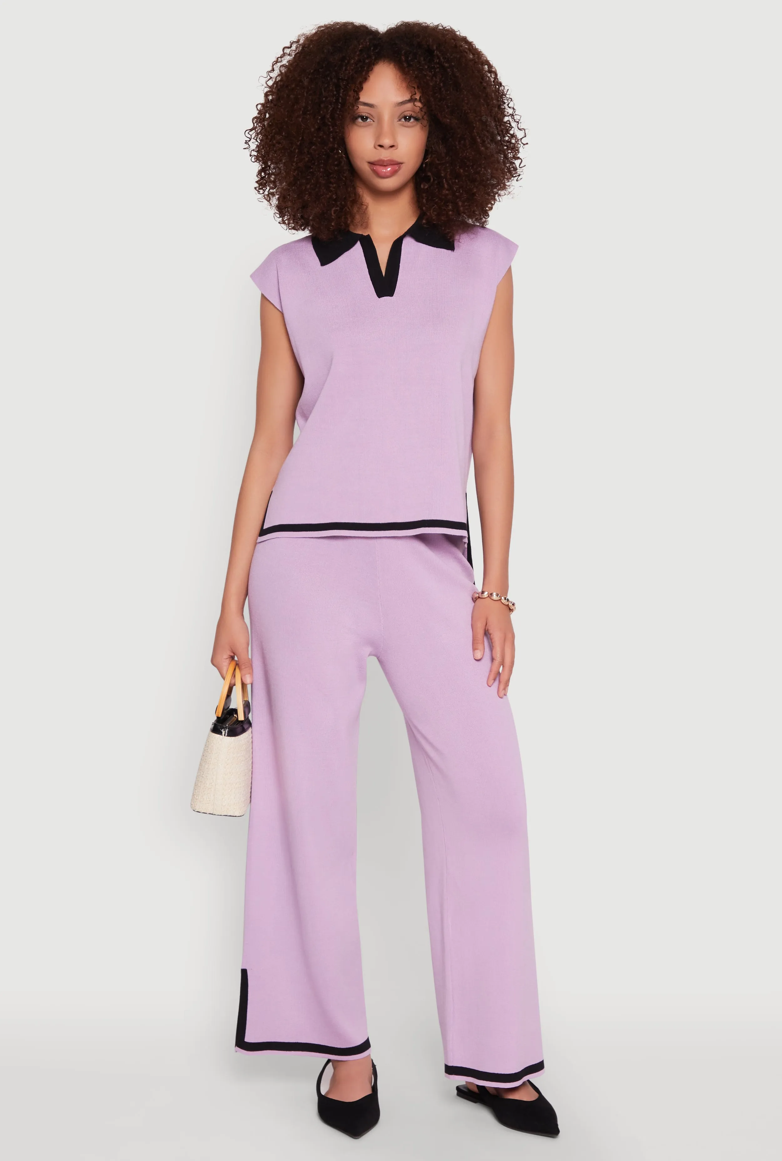 Daisy Contrast Trim Cap Sleeve Blouse sold by Rainbow product image thumbnail 3