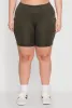 Plus Size Caged Mesh Cell Phone Pocket Biker Shorts sold by Rainbow