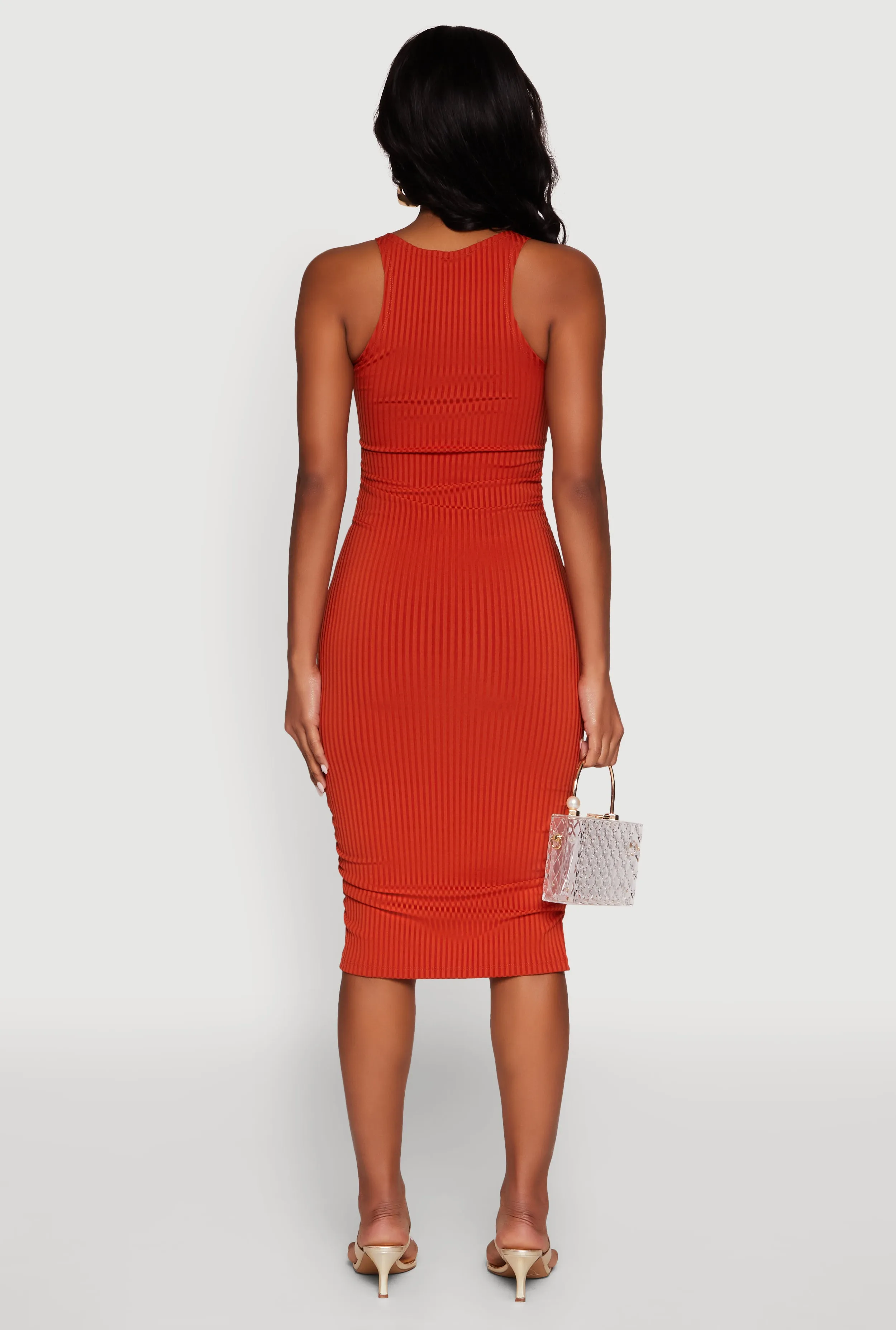 Rib Knit Tank Midi Dress sold by Rainbow product image thumbnail 5