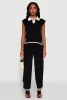 Daisy Contrast Trim Wide Leg Pants sold by Rainbow