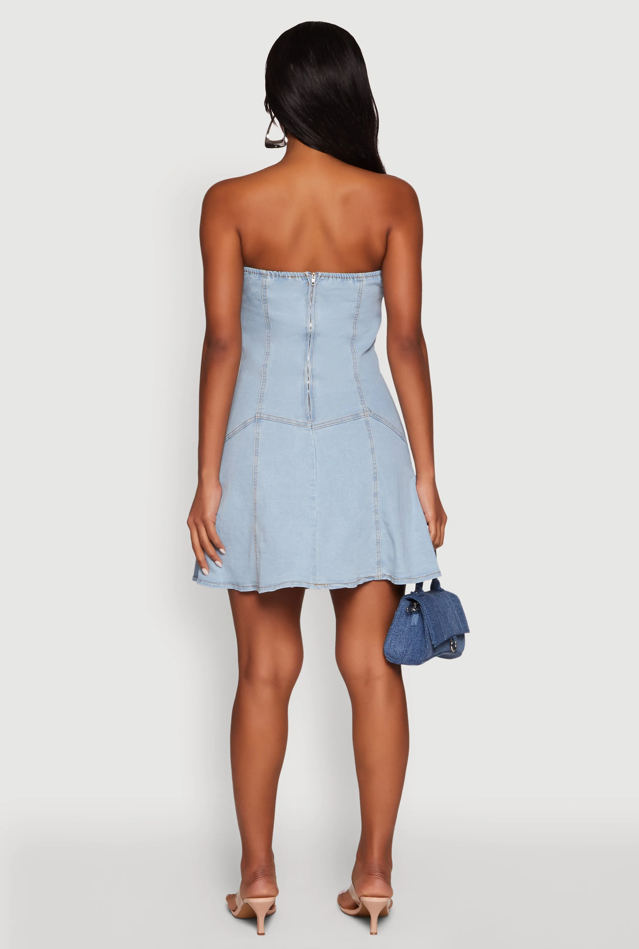 Daisy Strapless Denim Skater Dress sold by Rainbow product image thumbnail 5