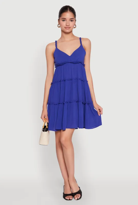 Gauze Knit Cami Tiered Dress sold by Rainbow