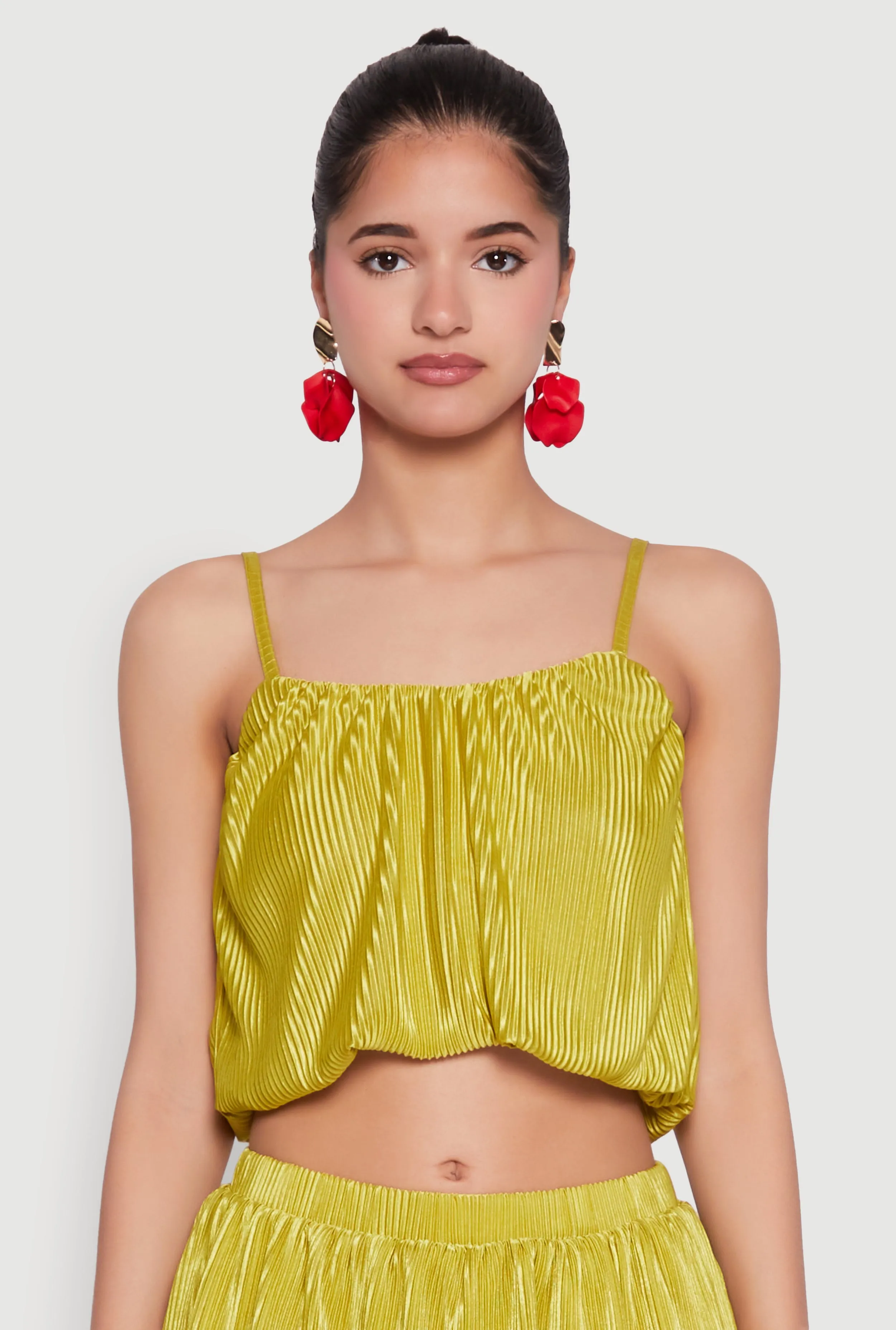 Plisse Cropped Cami sold by Rainbow