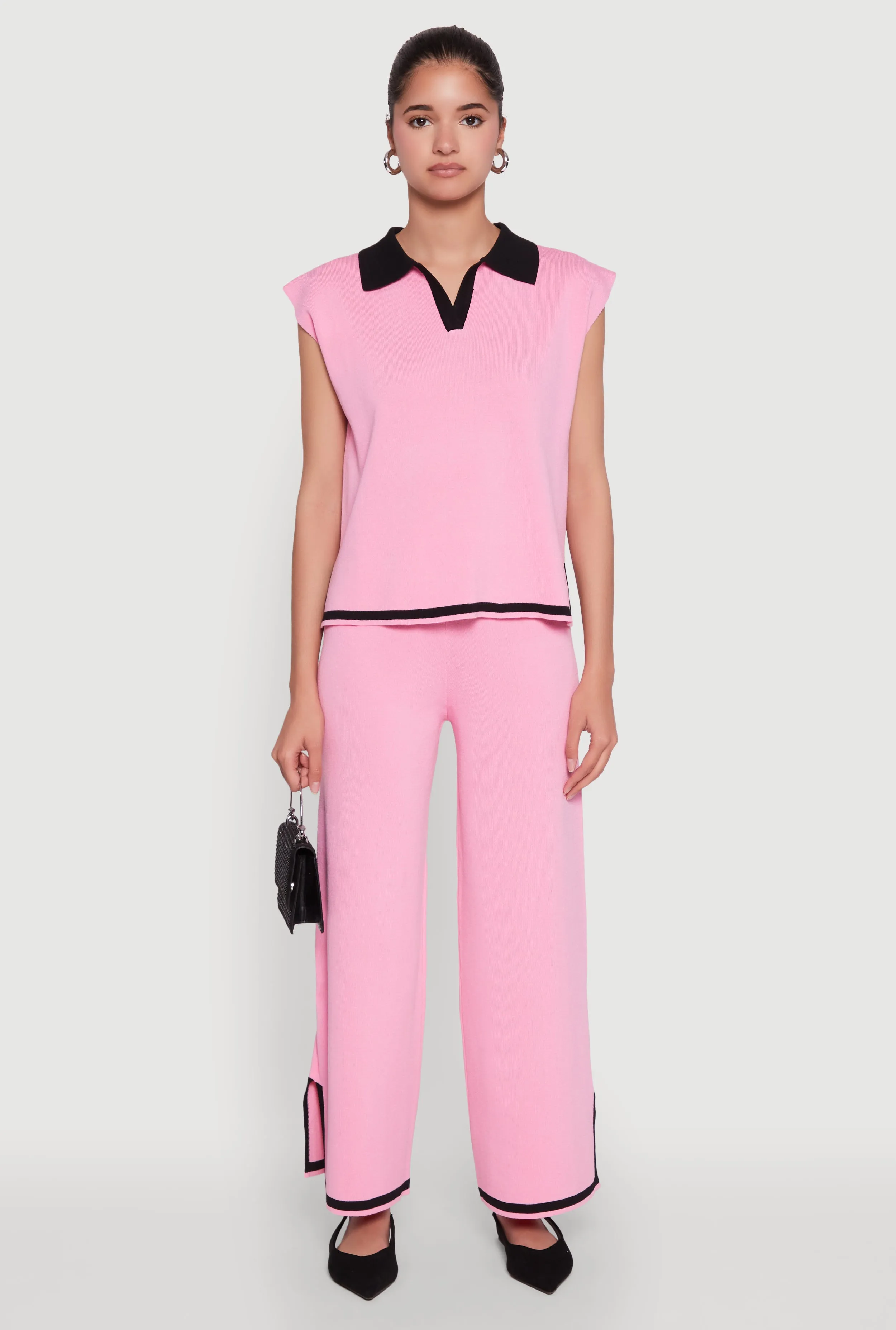 Daisy Contrast Trim Cap Sleeve Blouse sold by Rainbow product image thumbnail 2