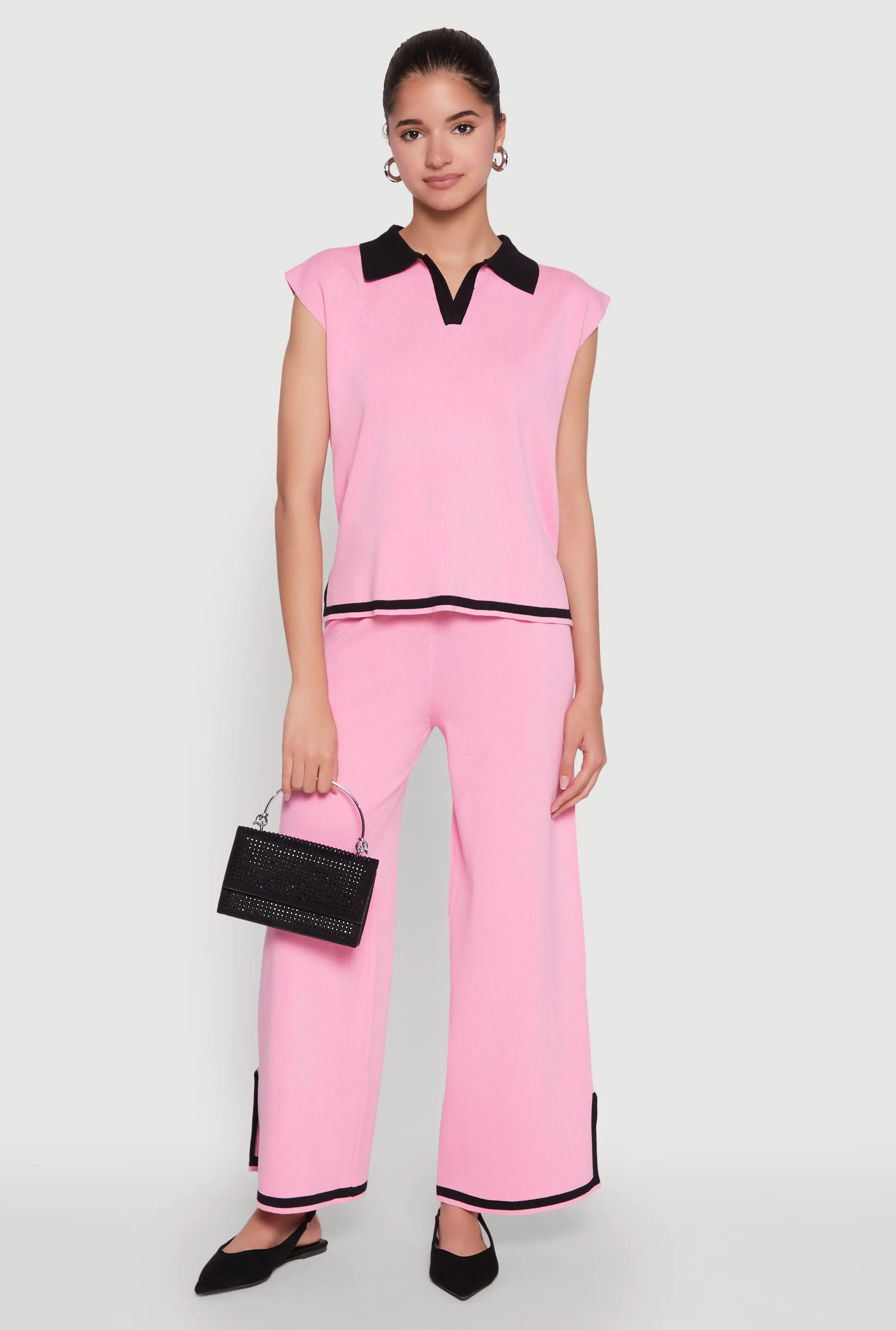 Daisy Contrast Trim Cap Sleeve Blouse sold by Rainbow product image thumbnail 3