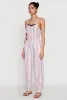 Wooden Beaded Scoop Neck Striped Jumpsuit sold by Rainbow