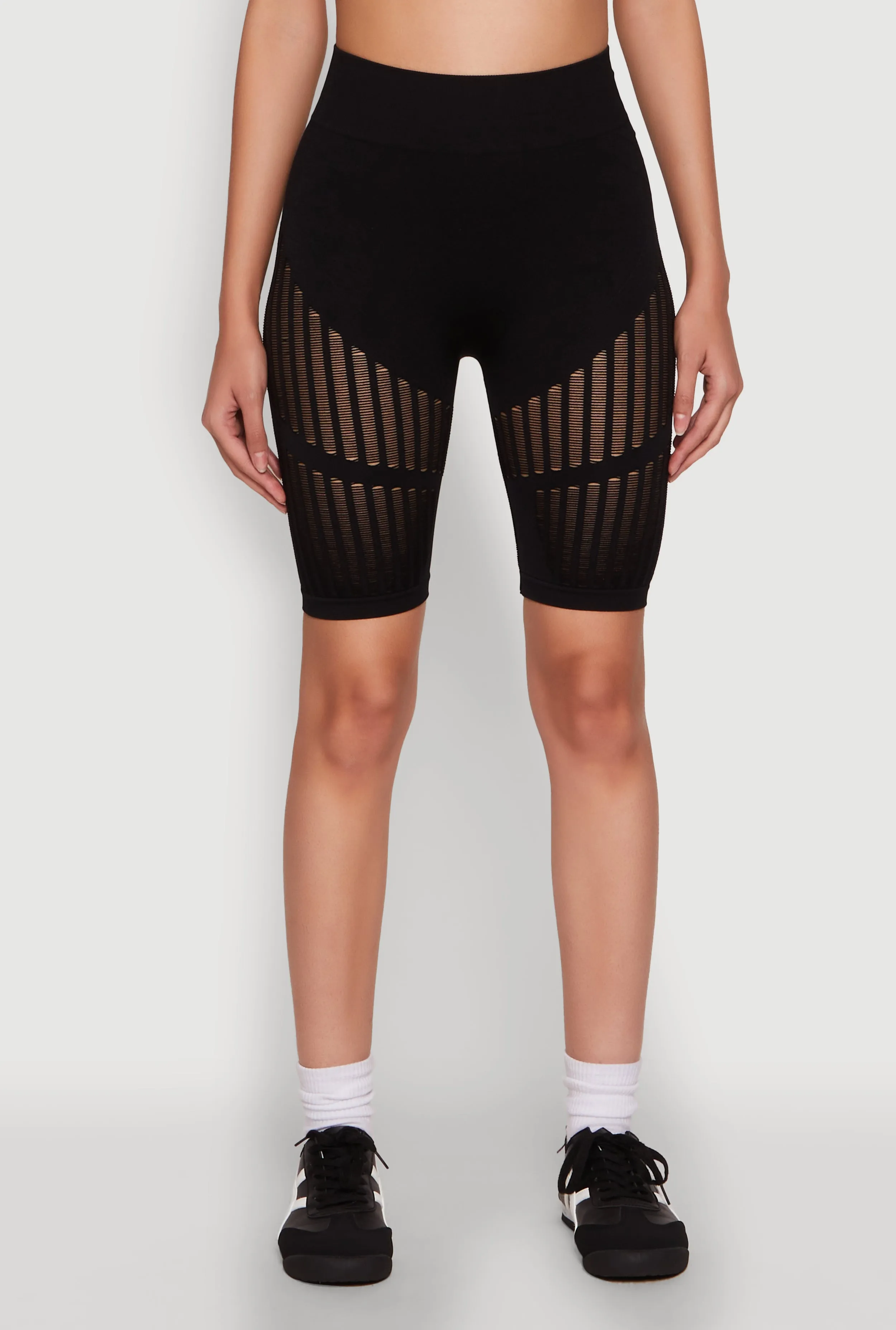 Seamless Laser Cut Biker Shorts sold by Rainbow product image thumbnail 3