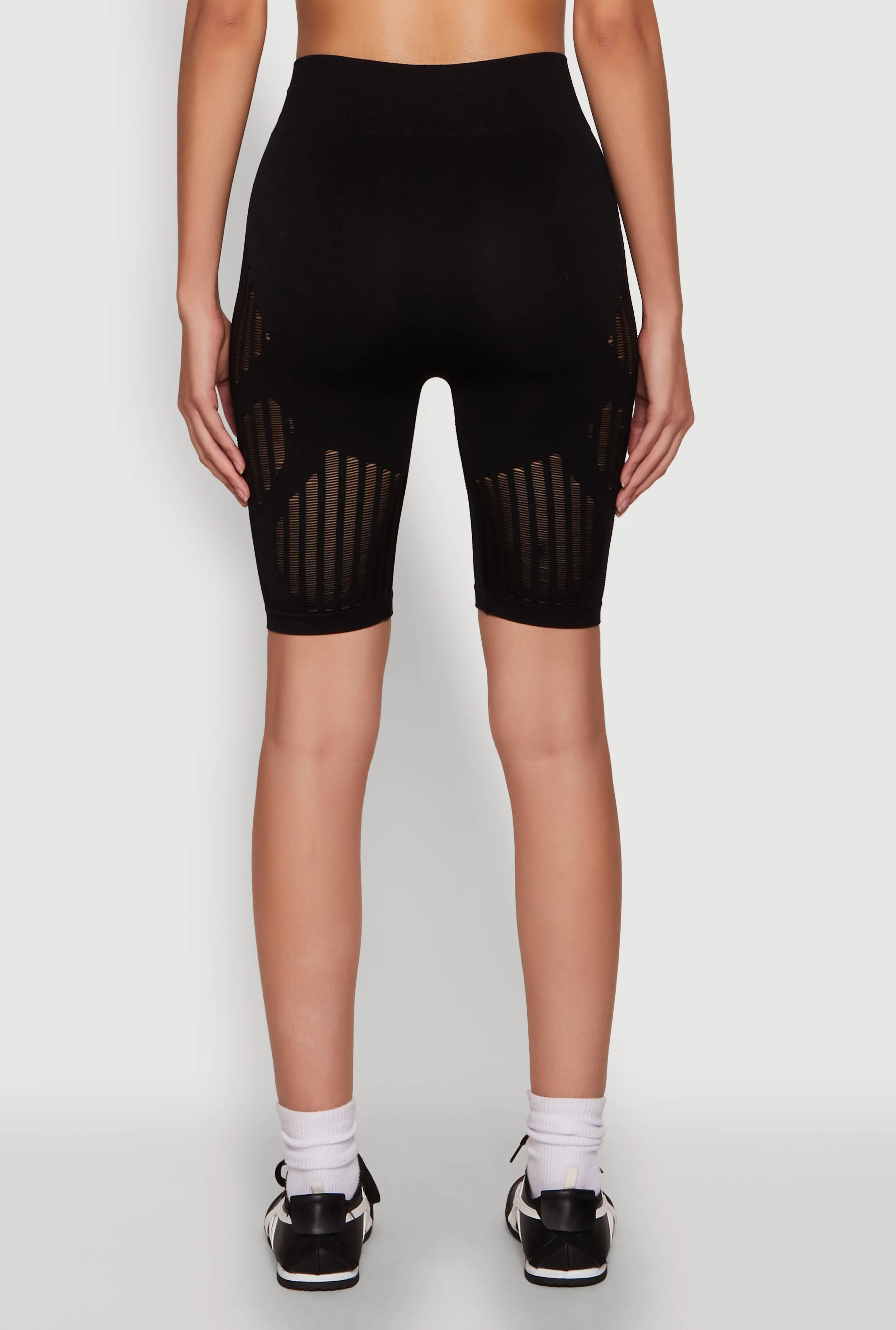 Seamless Laser Cut Biker Shorts sold by Rainbow product image thumbnail 5