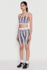 Seamless Geometric Print Crop Top sold by Rainbow