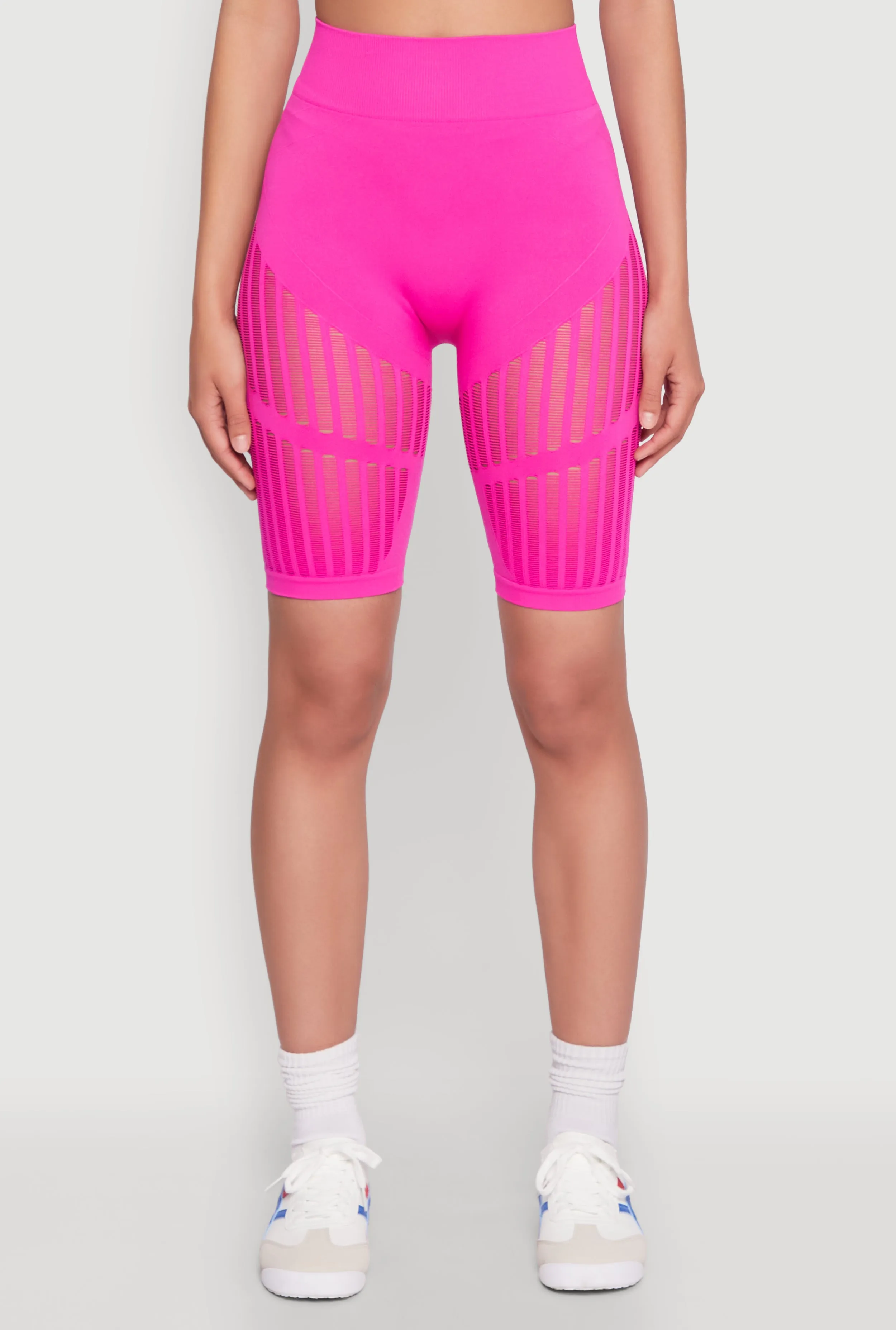 Seamless Laser Cut Biker Shorts sold by Rainbow product image thumbnail 3