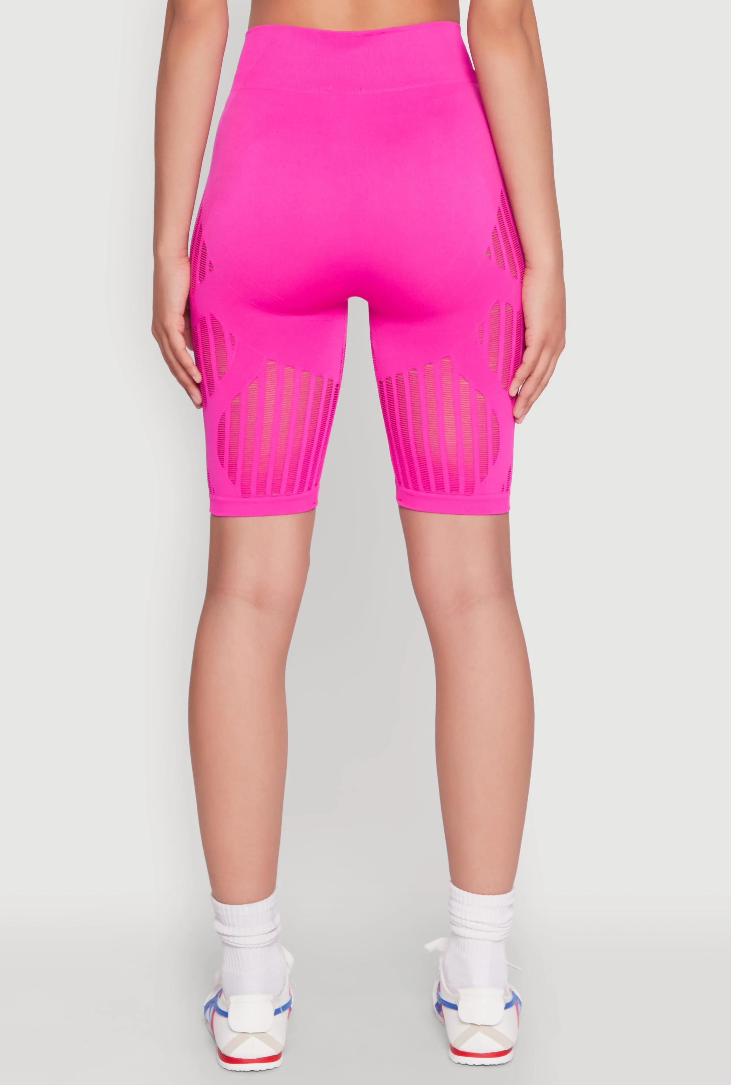 Seamless Laser Cut Biker Shorts sold by Rainbow product image thumbnail 5