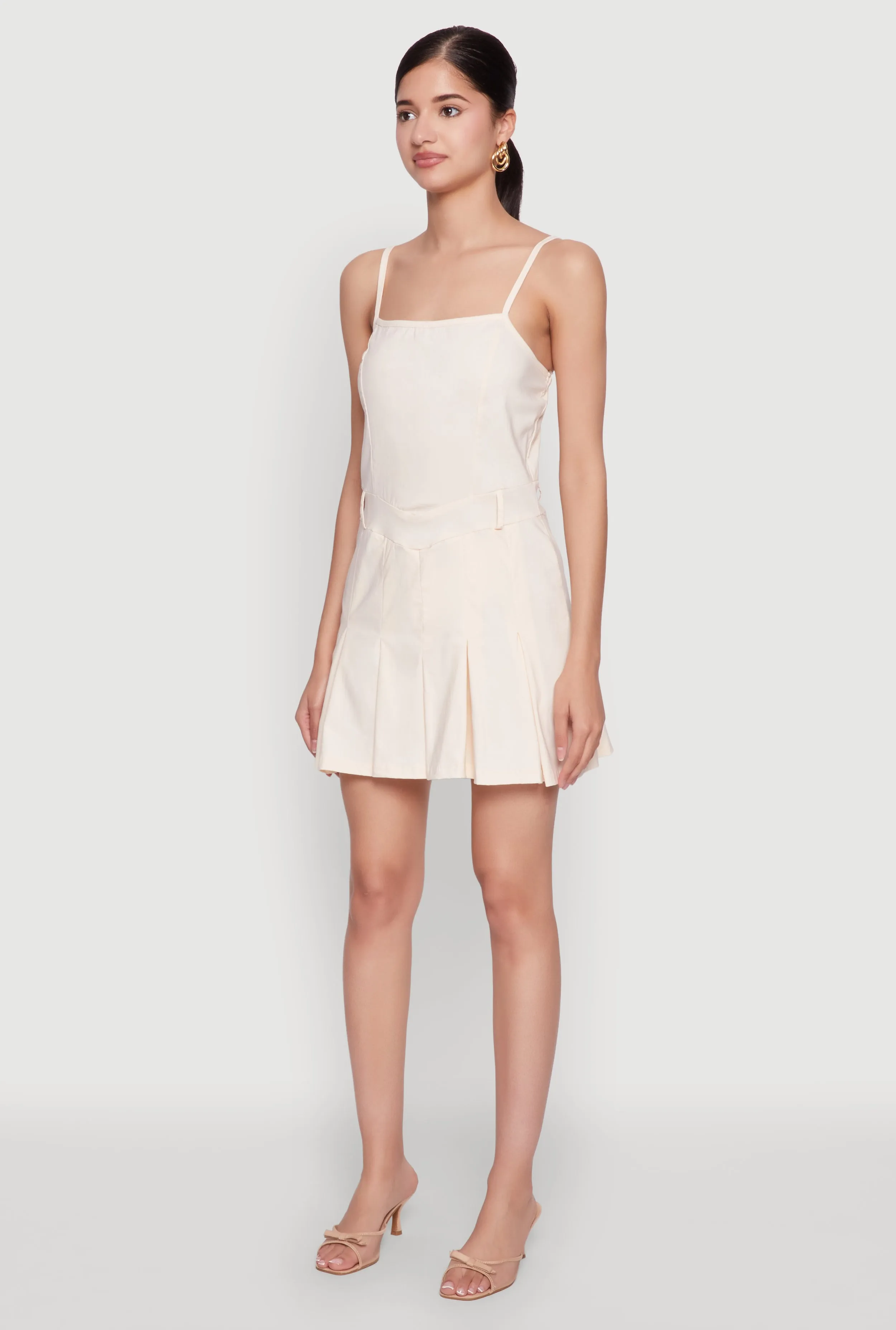 Square Neck Pleated Skater Dress sold by Rainbow product image thumbnail 3