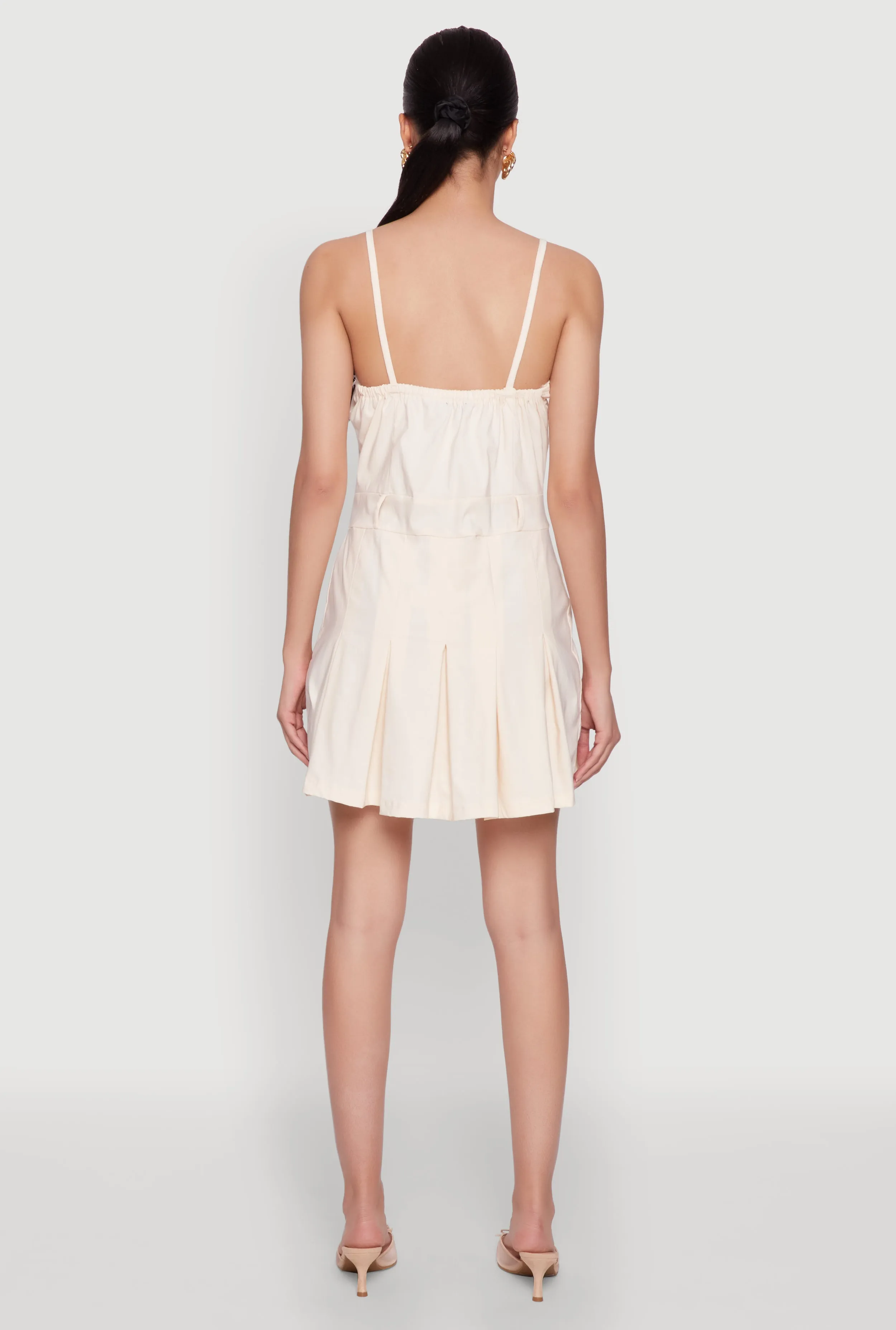 Square Neck Pleated Skater Dress sold by Rainbow product image thumbnail 5